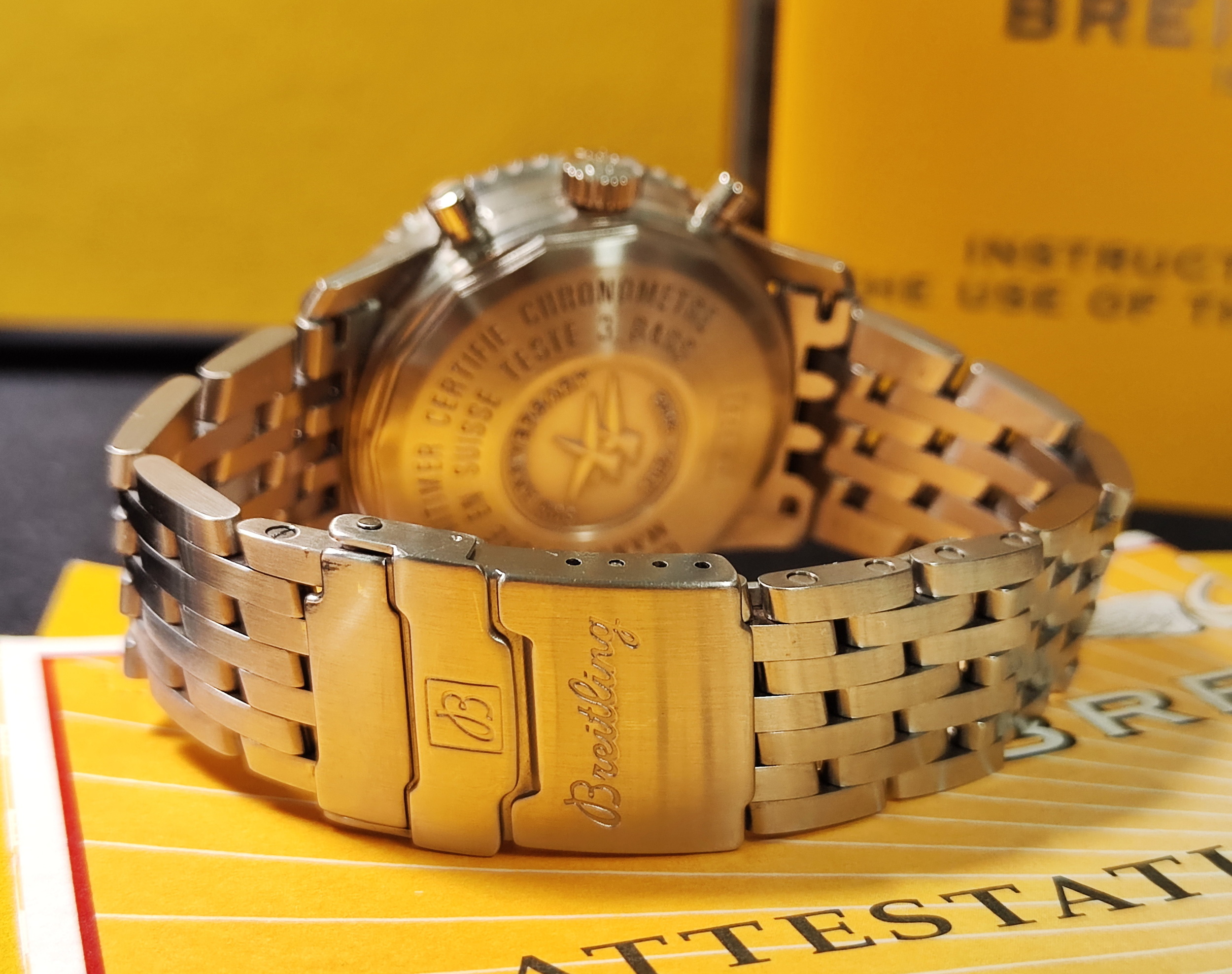 BREITLING 百年靈 Navitimer 50周年紀念款 錶徑41mm 自動上鍊 計時功能~原廠盒單 絕版珍藏 10