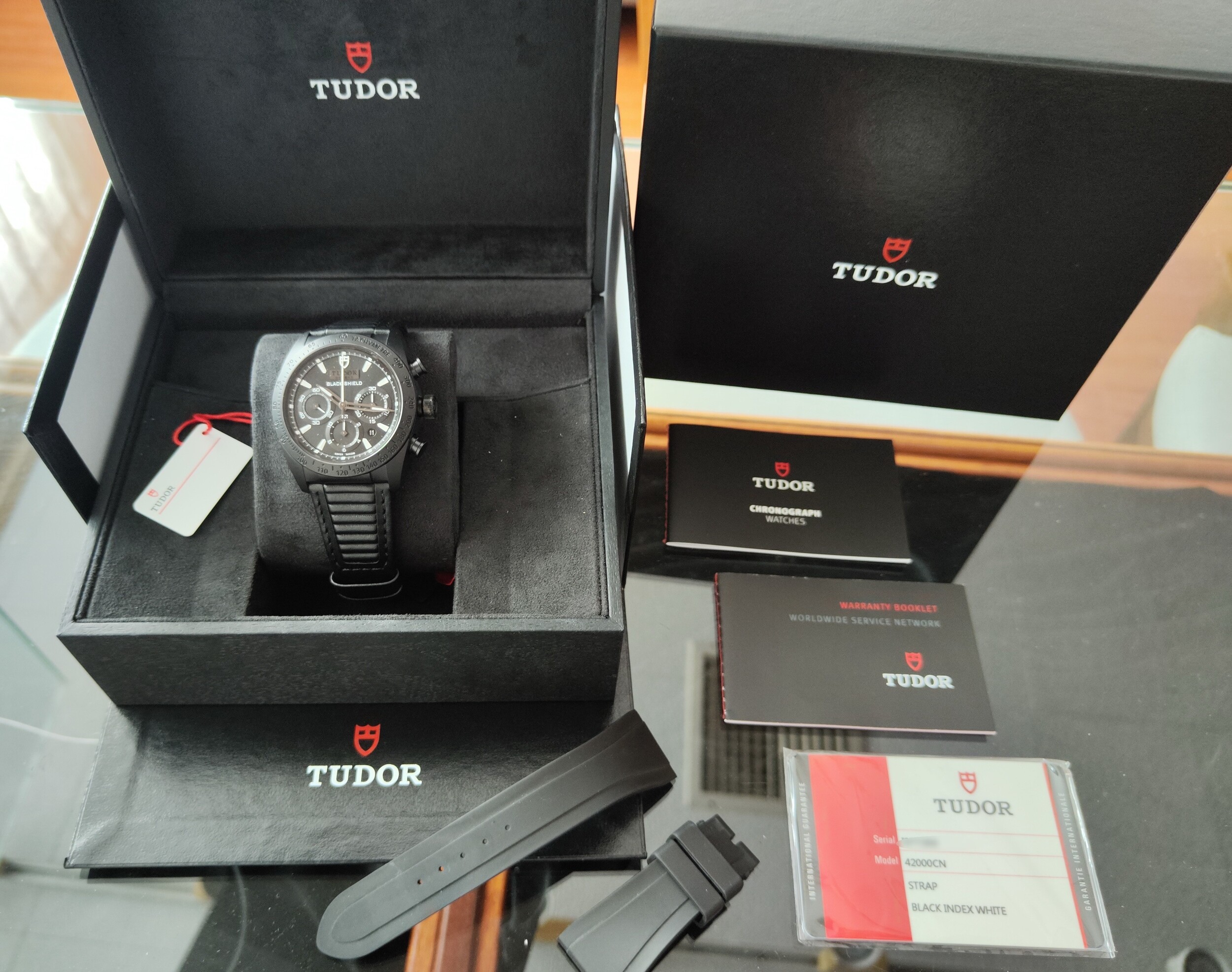 TUDOR 帝舵 Fastrider 黑陶瓷 42000 大錶徑42mm 自動上鍊 計時功能~原廠盒單 8