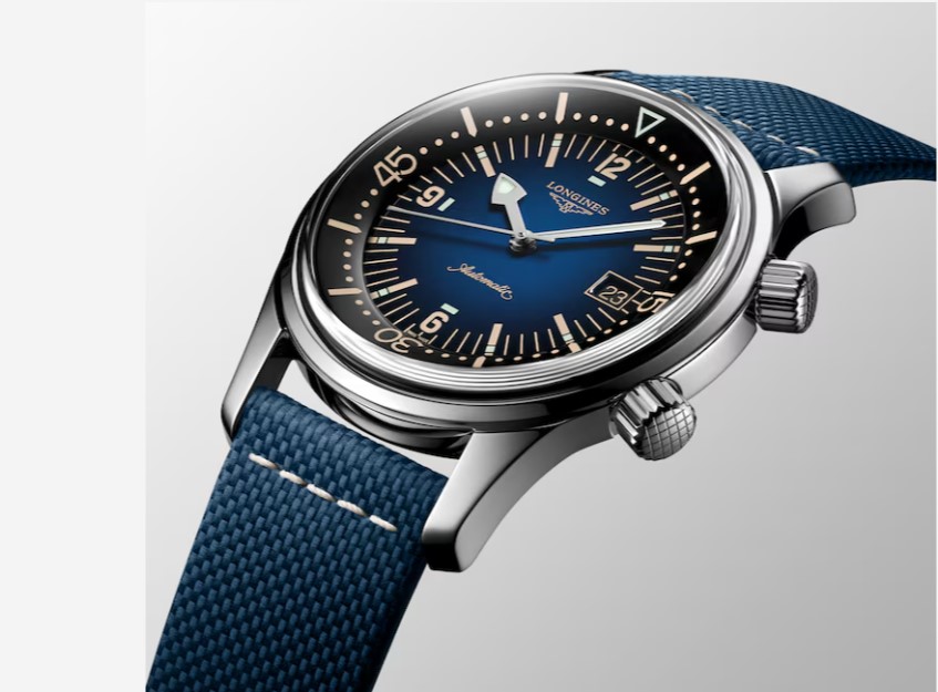 浪琴 全新 Legend Diver 漸層藍色面盤 大錶徑42mm  自動上鍊 傳奇潛水系列 防水300米~原廠盒單 2024AD 4