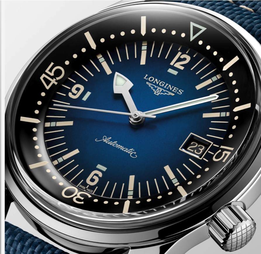 浪琴 全新 Legend Diver 漸層藍色面盤 大錶徑42mm  自動上鍊 傳奇潛水系列 防水300米~原廠盒單 2024AD 2