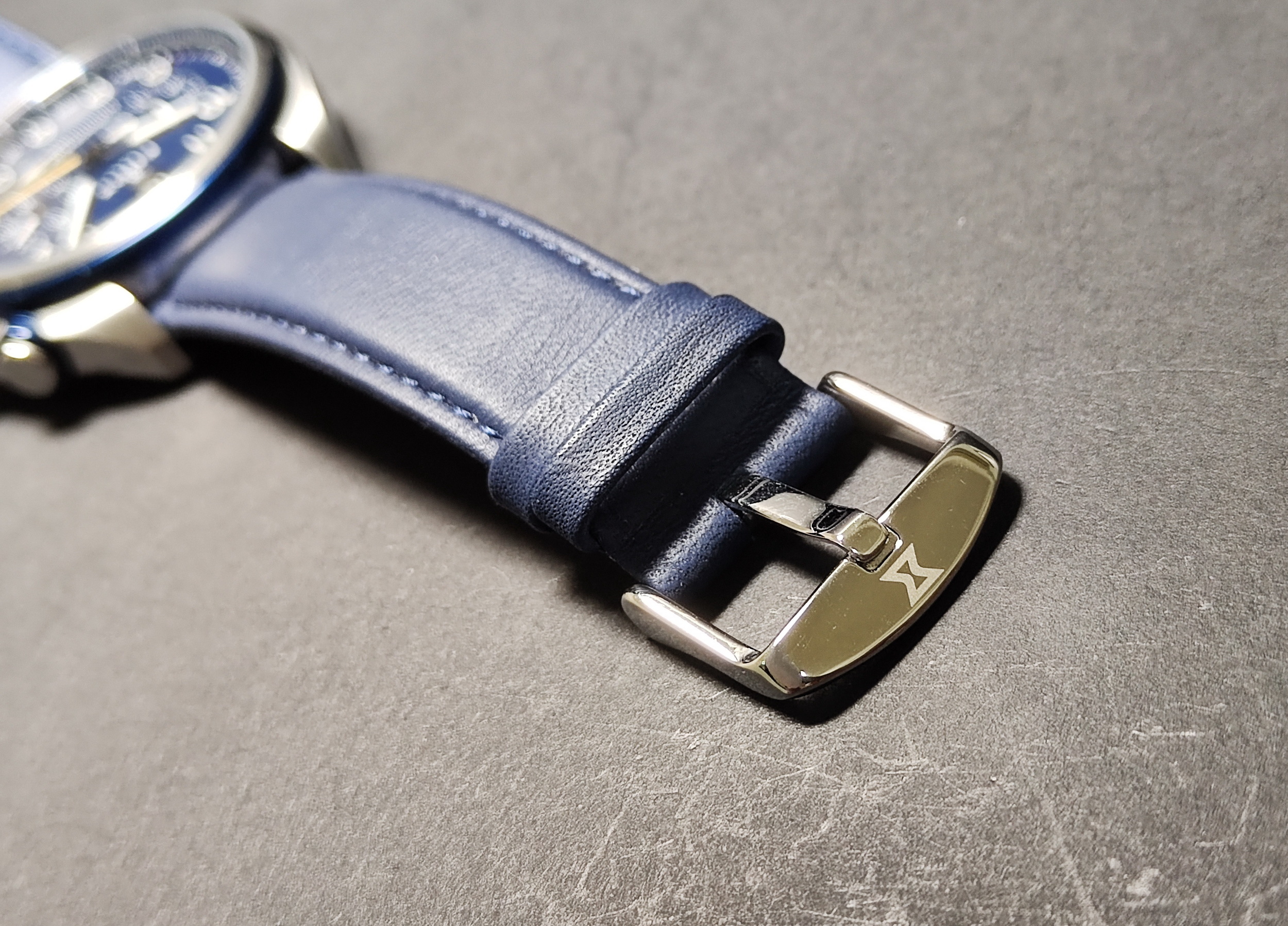 EDOX 伊度錶 藍色面盤 大錶徑43mm 自動上鍊 計時功能~原廠盒單 7