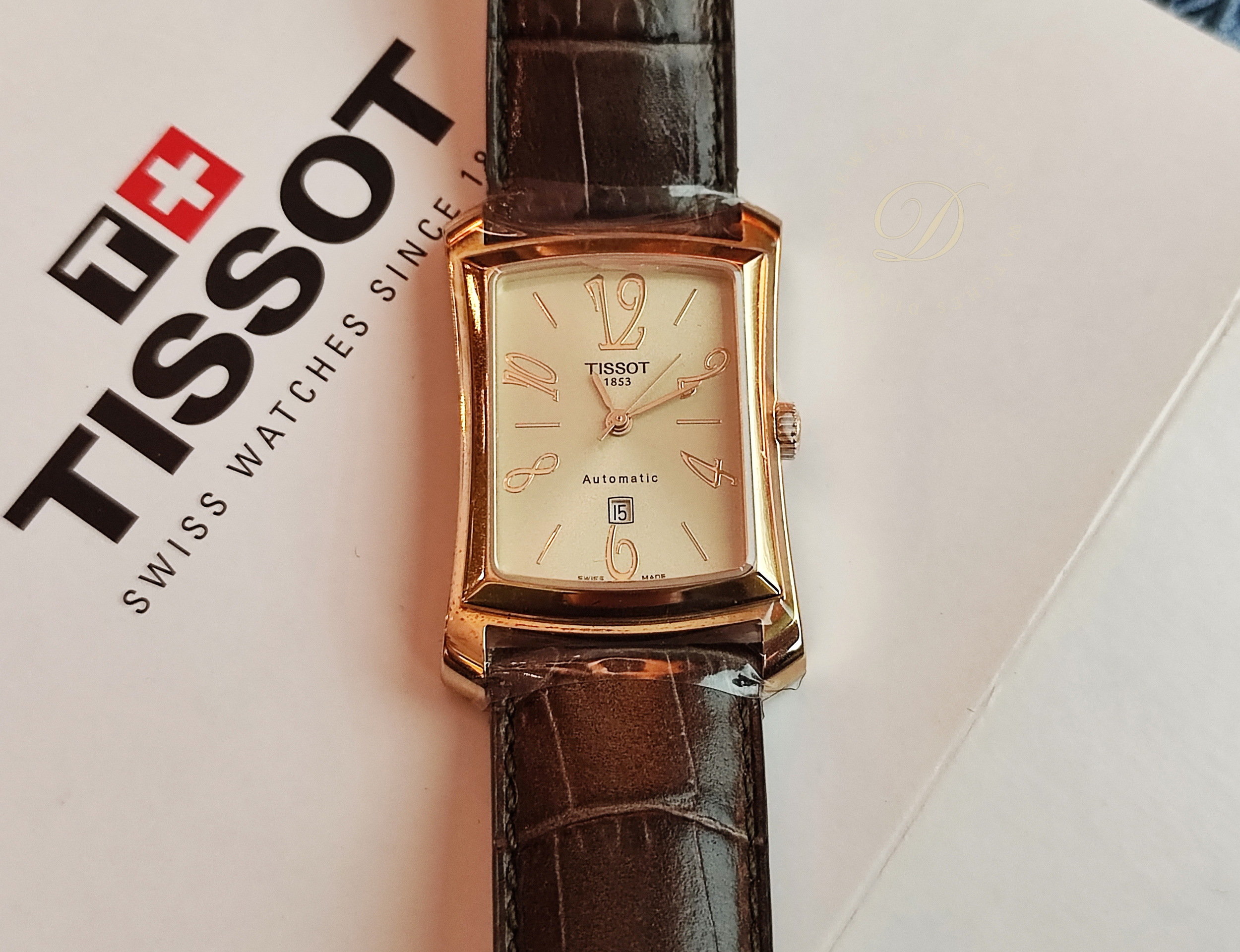 天梭 TISSOT 全新 18K黃金 自動上鍊 機械錶 大型錶徑~原廠盒單 未使用品