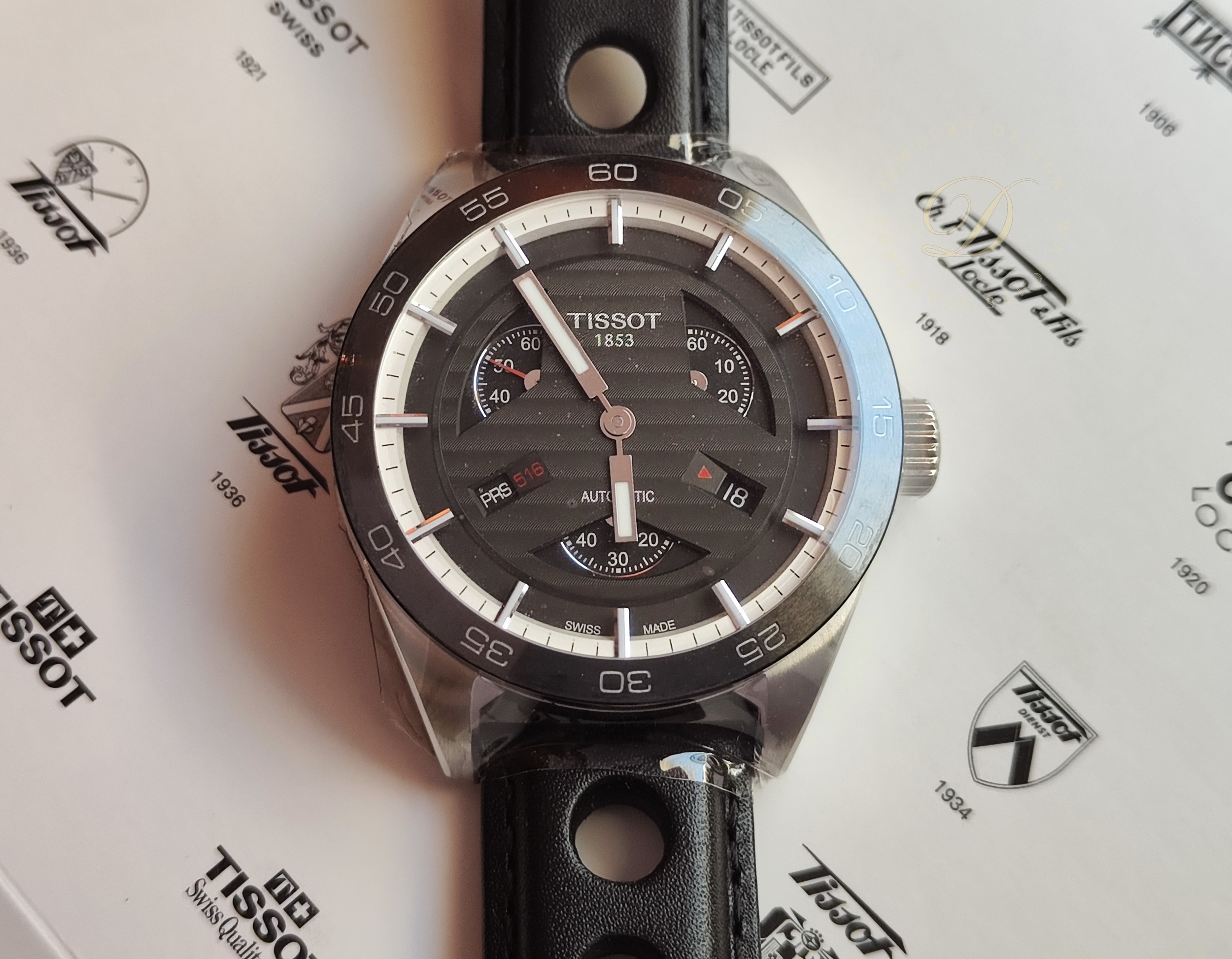 天梭 TISSOT 全新 PRS 516 大錶徑42mm 自動上鍊 黑色面盤~原廠盒單 未使用品