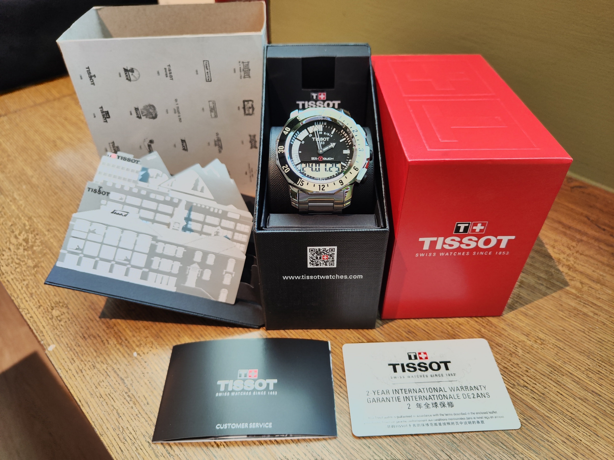 天梭 TISSOT 全新 SEA-TOUCH 大錶徑44mm 多功能觸控面盤~原廠盒單 未使用品 7