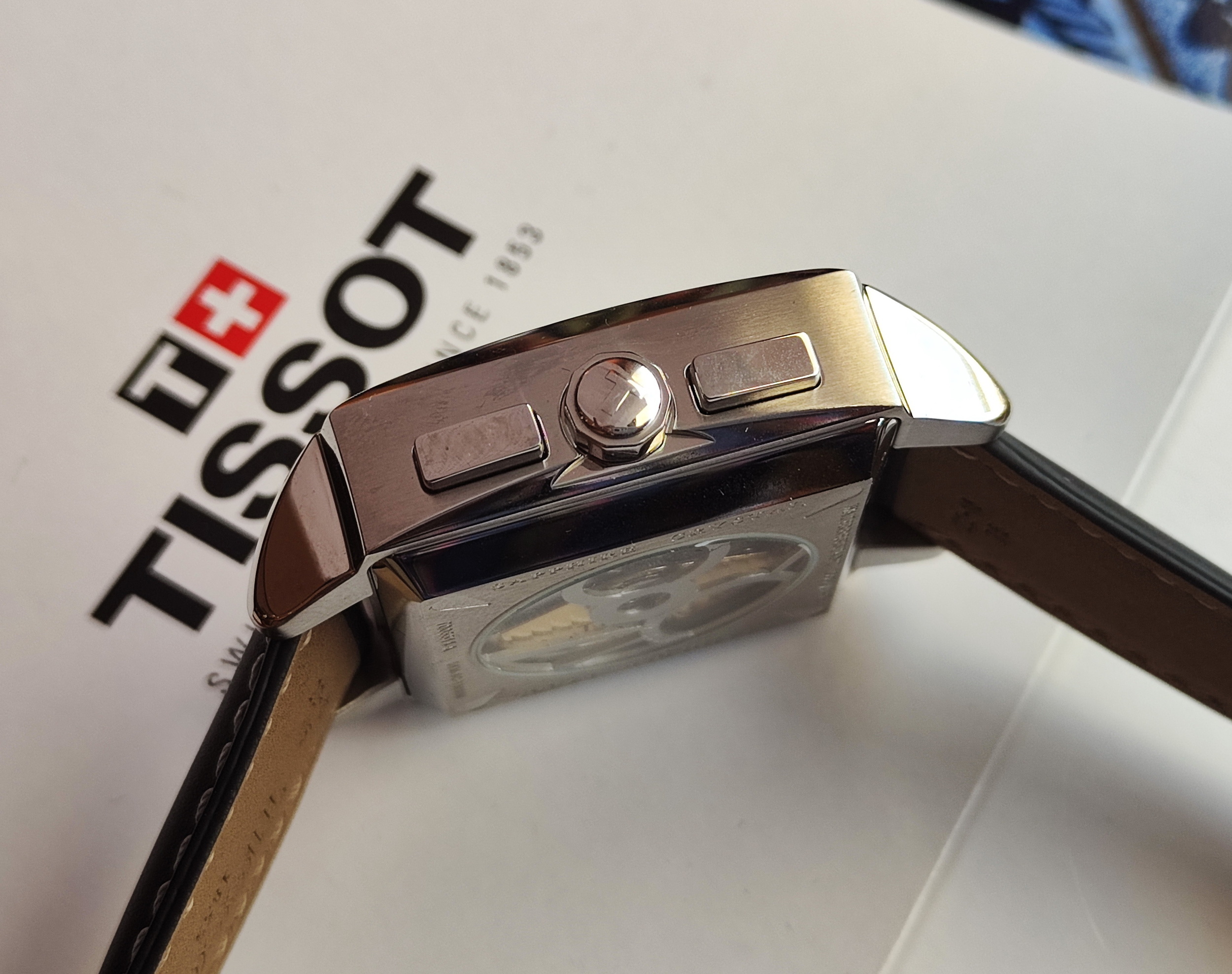 天梭 TISSOT 全新 Quadrato幾何系列 大錶徑41mm 自動上鍊 計時功能~原廠盒單 未使用品 4