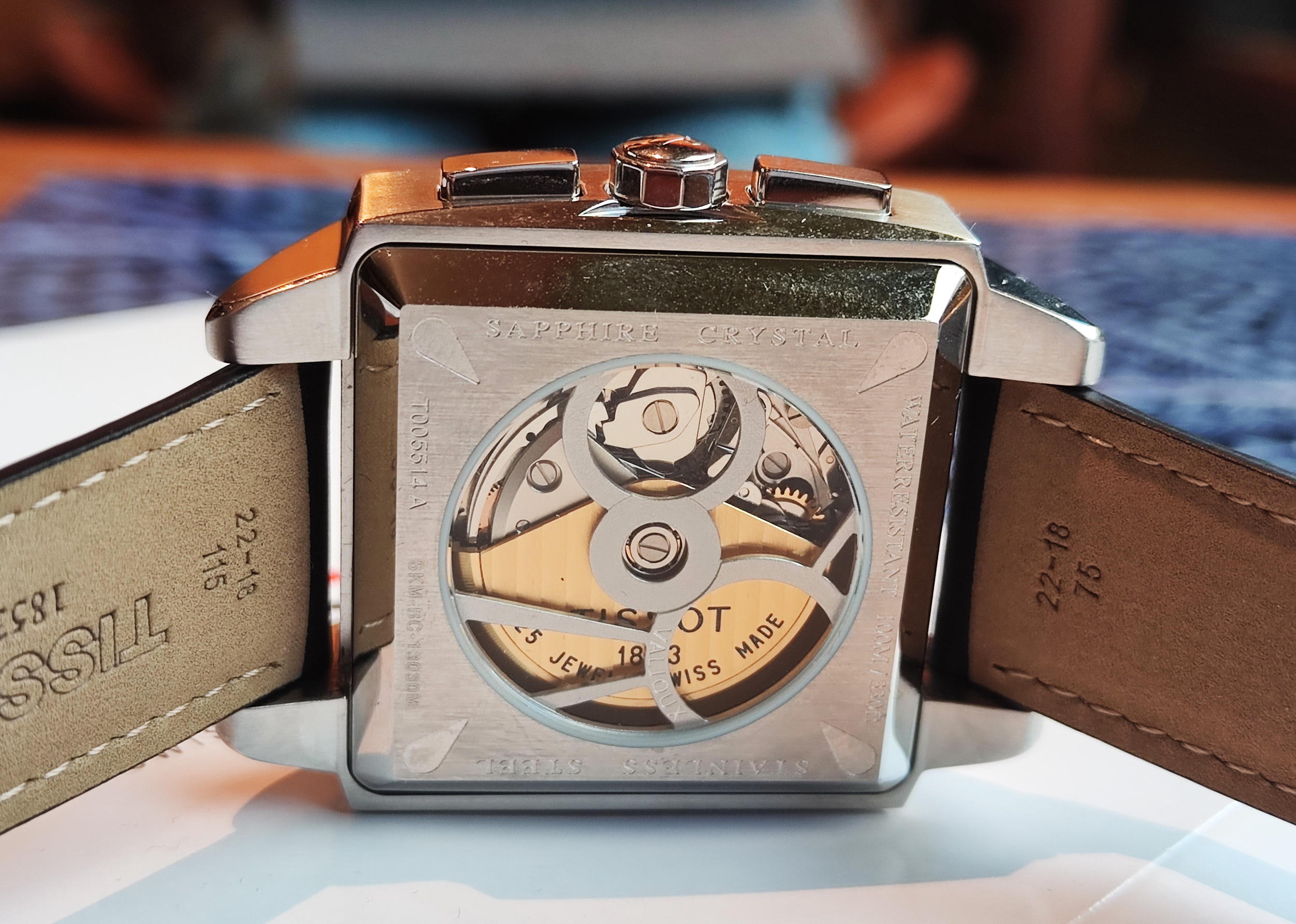 天梭 TISSOT 全新 Quadrato幾何系列 大錶徑41mm 自動上鍊 計時功能~原廠盒單 未使用品 5