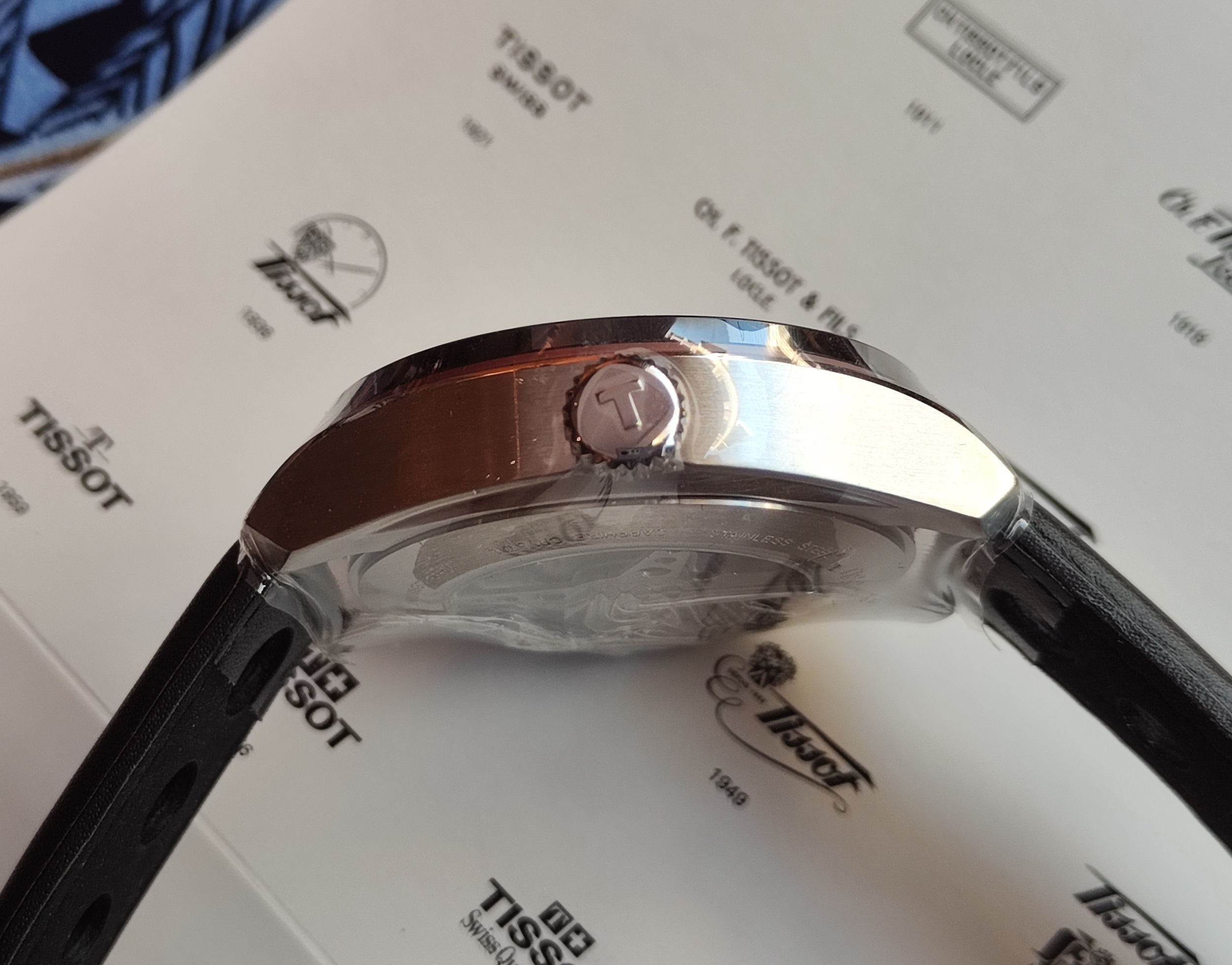 天梭 TISSOT 全新 PRS 516 大錶徑42mm 自動上鍊 黑色面盤~原廠盒單 未使用品 4