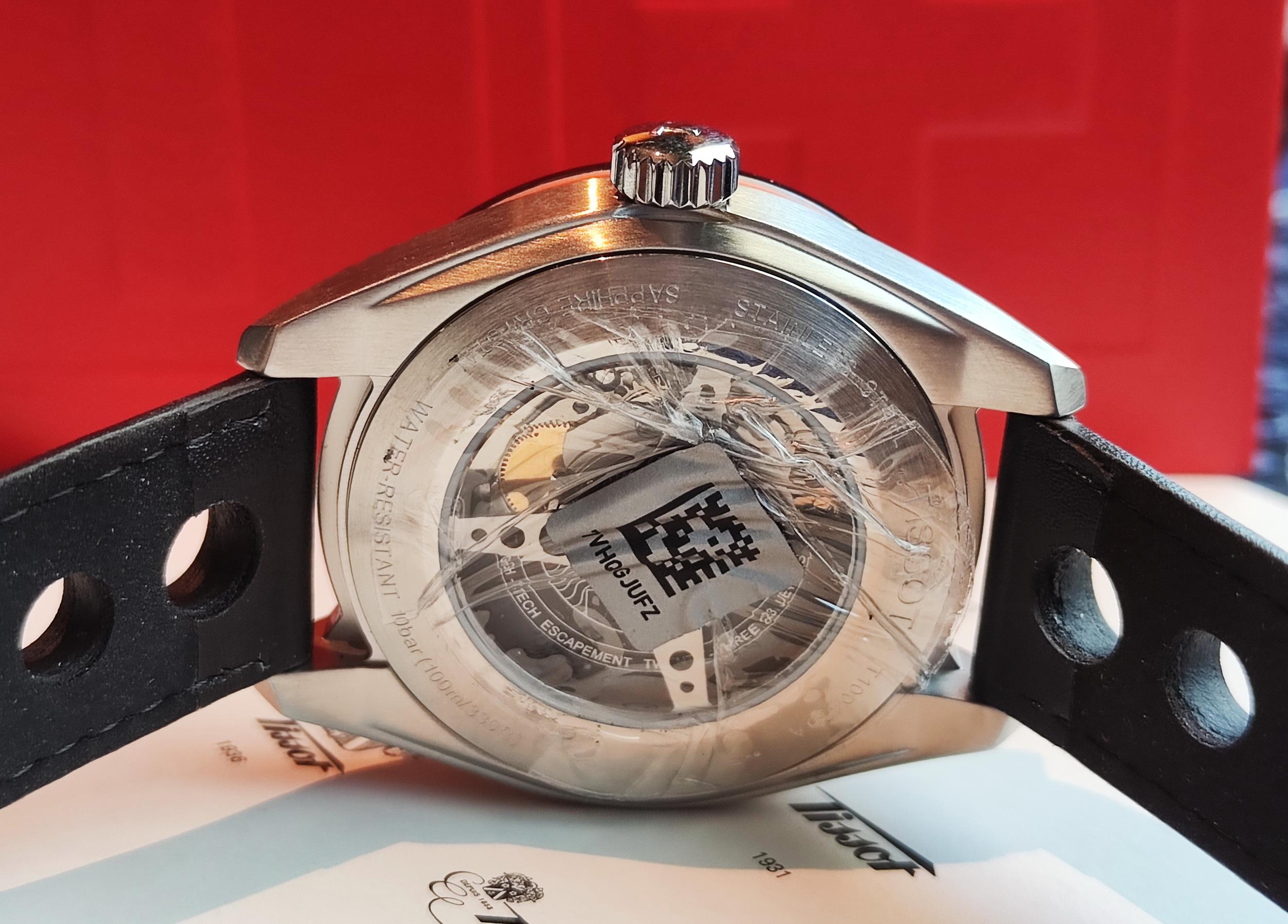 天梭 TISSOT 全新 PRS 516 大錶徑42mm 自動上鍊 黑色陶瓷錶圈 大三針~原廠盒單 未使用品 5