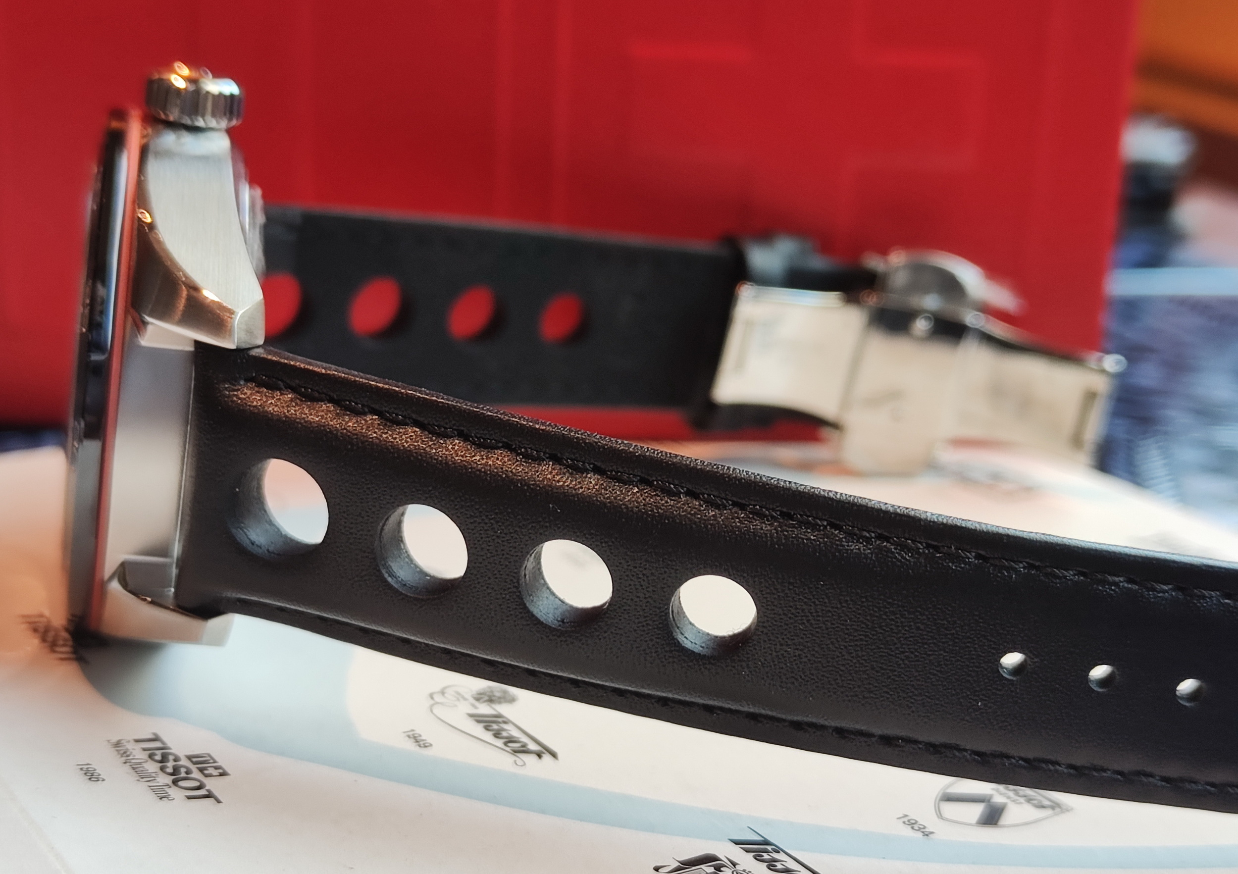 天梭 TISSOT 全新 PRS 516 大錶徑42mm 自動上鍊 黑色陶瓷錶圈 大三針~原廠盒單 未使用品 6