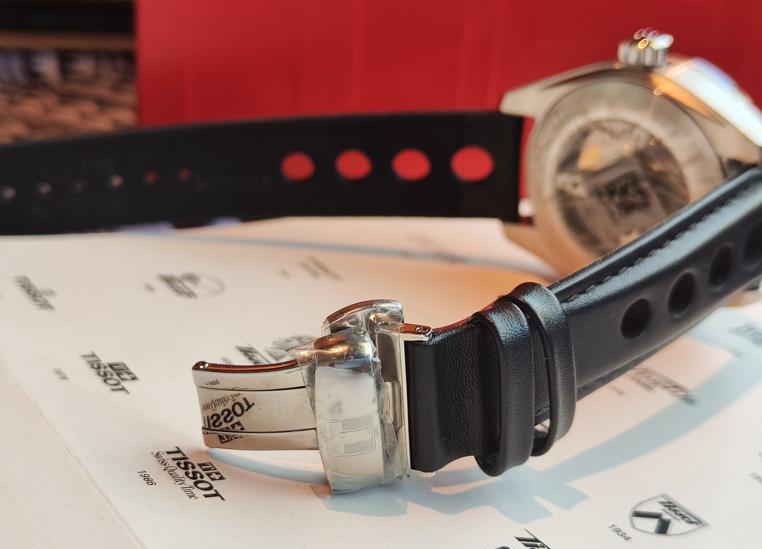 天梭 TISSOT 全新 PRS 516 大錶徑42mm 自動上鍊 黑色陶瓷錶圈 大三針~原廠盒單 未使用品 7