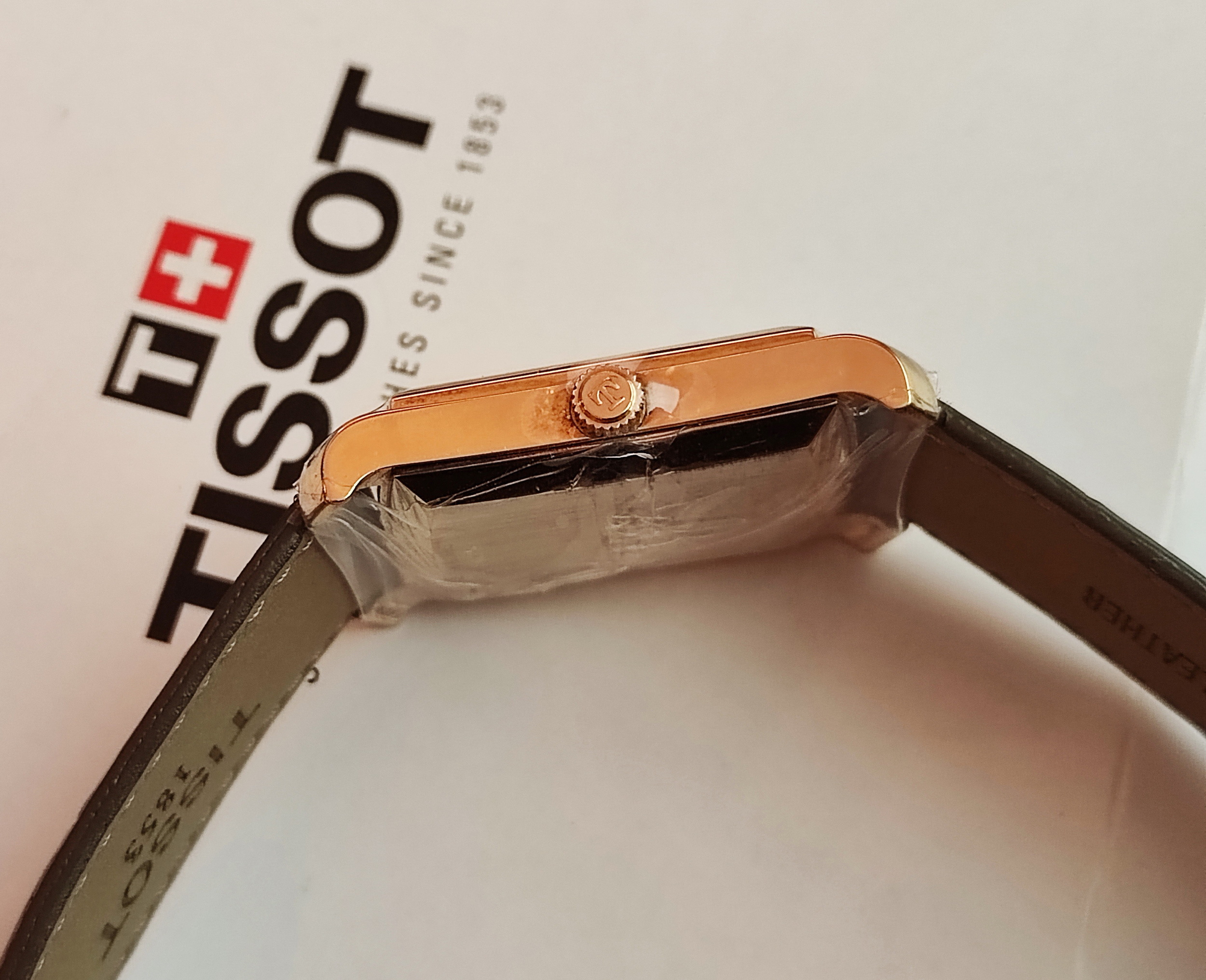 天梭 TISSOT 全新 18K黃金 自動上鍊 機械錶 大型錶徑~原廠盒單 未使用品 4