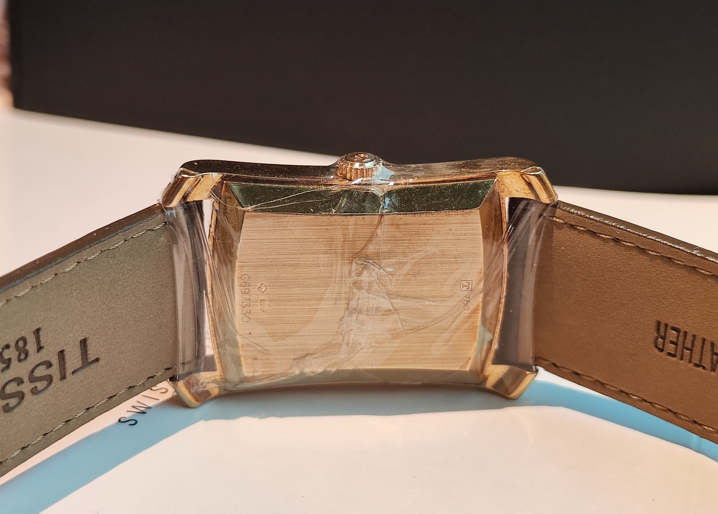 天梭 TISSOT 全新 18K黃金 自動上鍊 機械錶 大型錶徑~原廠盒單 未使用品 5