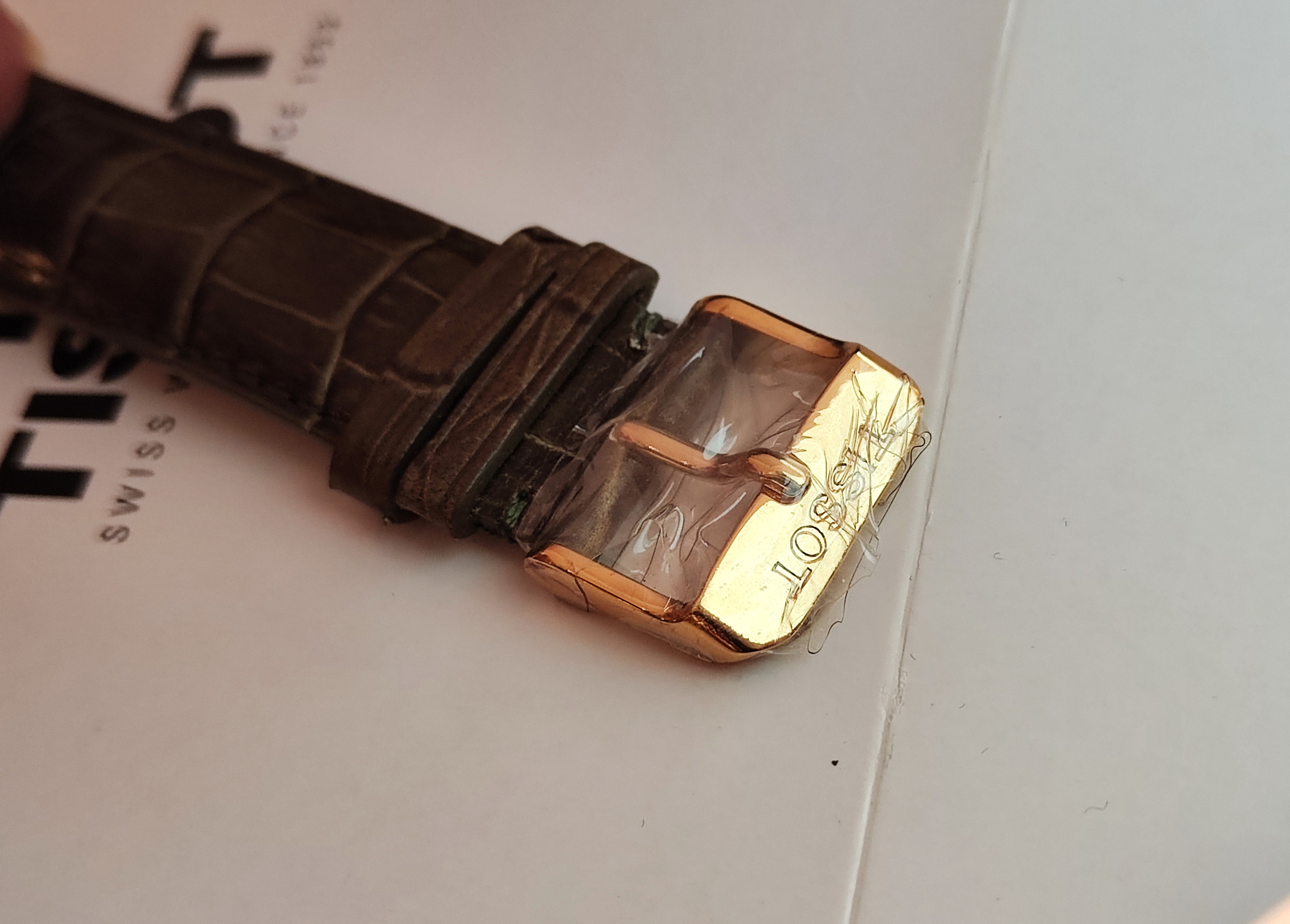 天梭 TISSOT 全新 18K黃金 自動上鍊 機械錶 大型錶徑~原廠盒單 未使用品 6