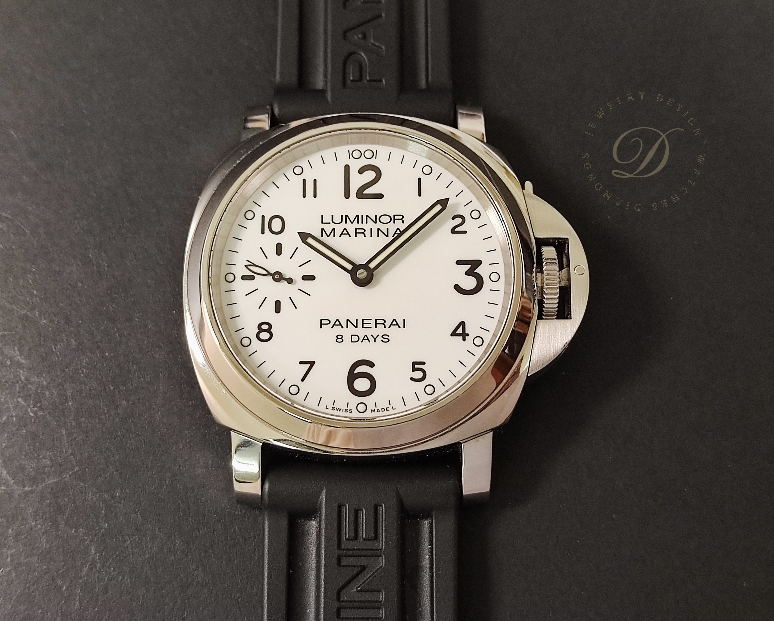 PANERAI 沛納海 PAM563 白色面盤 大錶徑44mm 護橋款 LUMINOR 手動上鍊 八日動能 八日鍊~原廠盒單