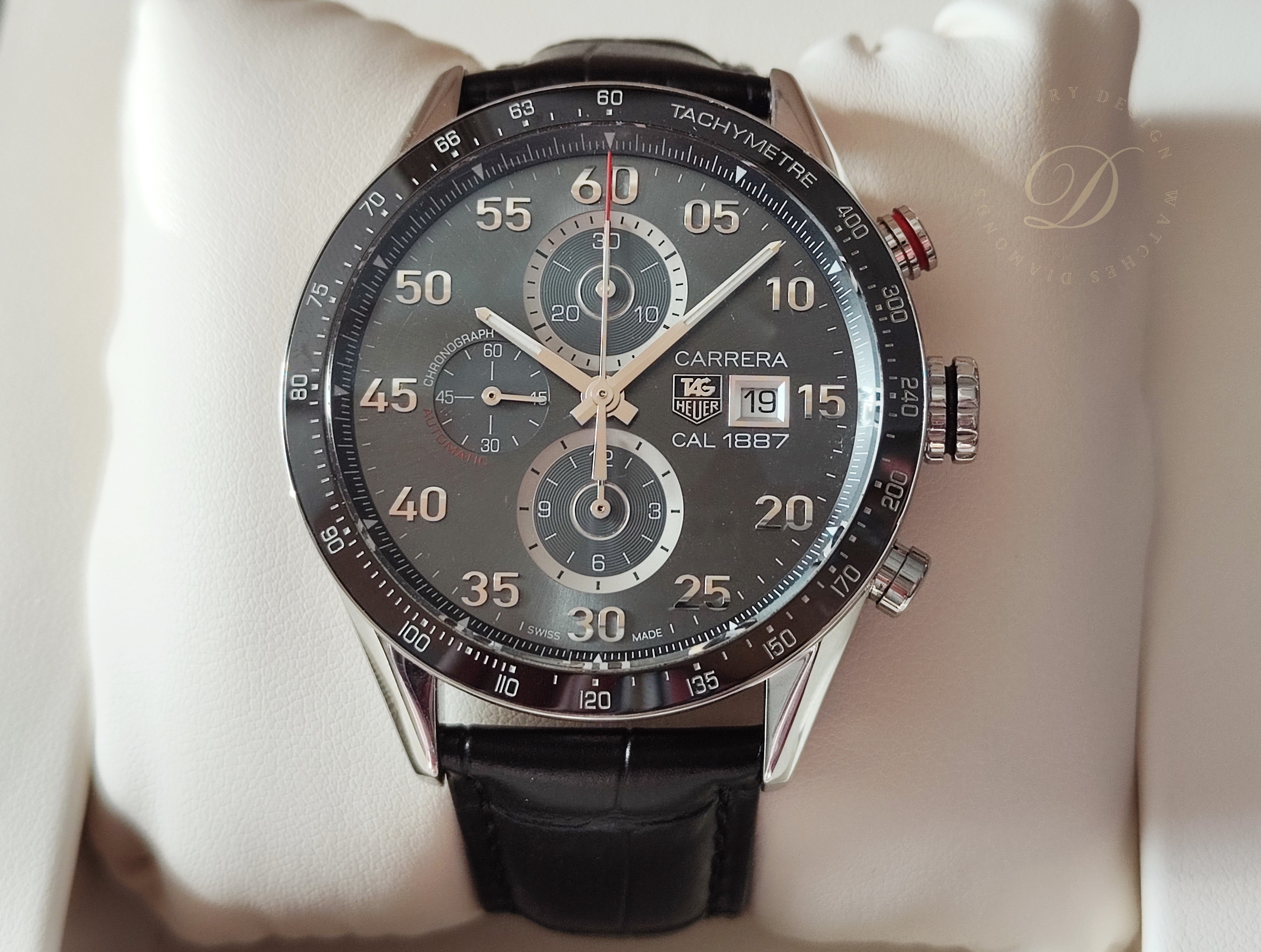 TAG HEUER 豪雅 CARRERA 1887 大錶徑43mm  自動上鍊 計時功能~原廠盒單 Calibre