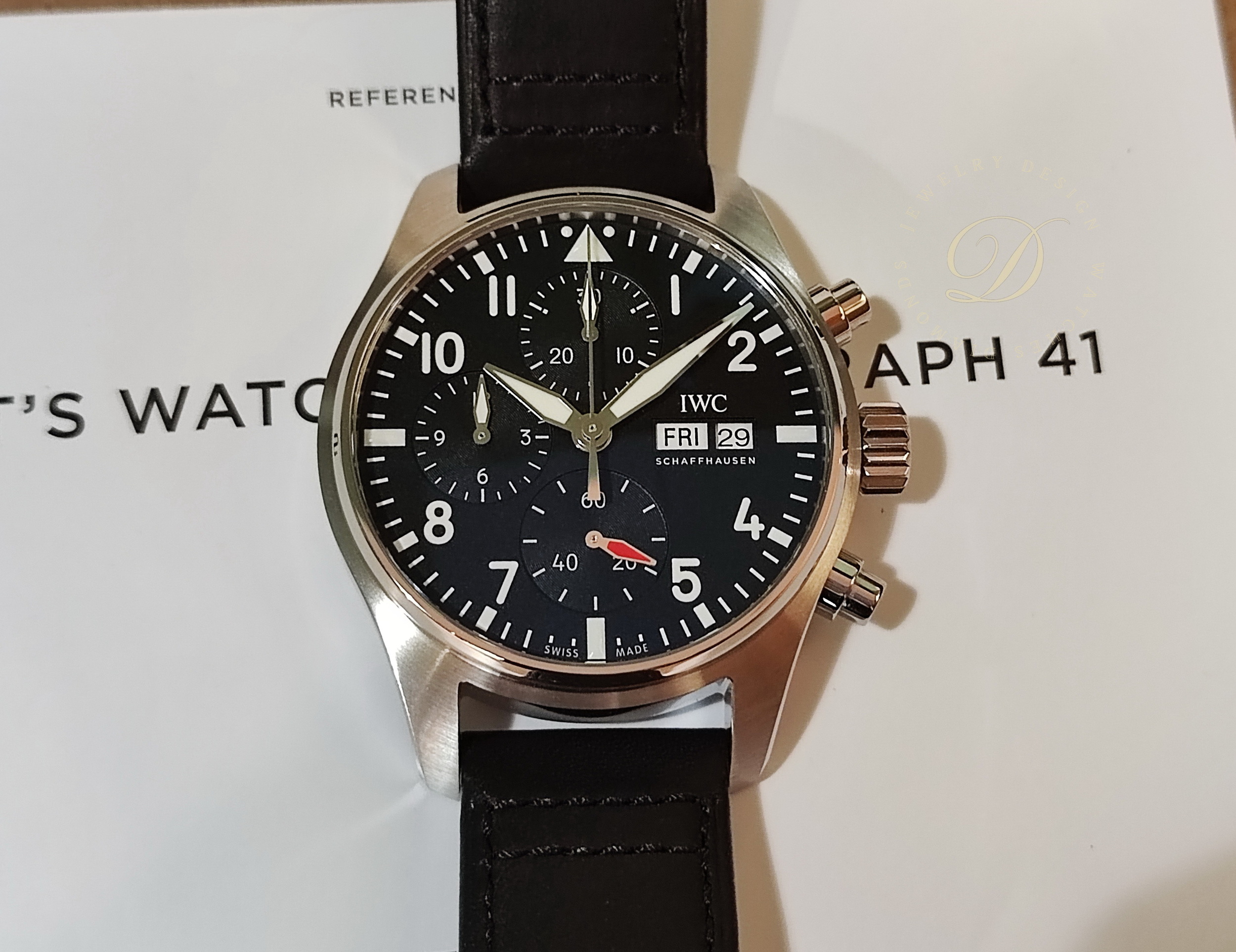萬國 IWC 全新 飛行員系列 黑色面盤 大錶徑41mm 自動上鍊 計時功能~原廠盒單 2025AD