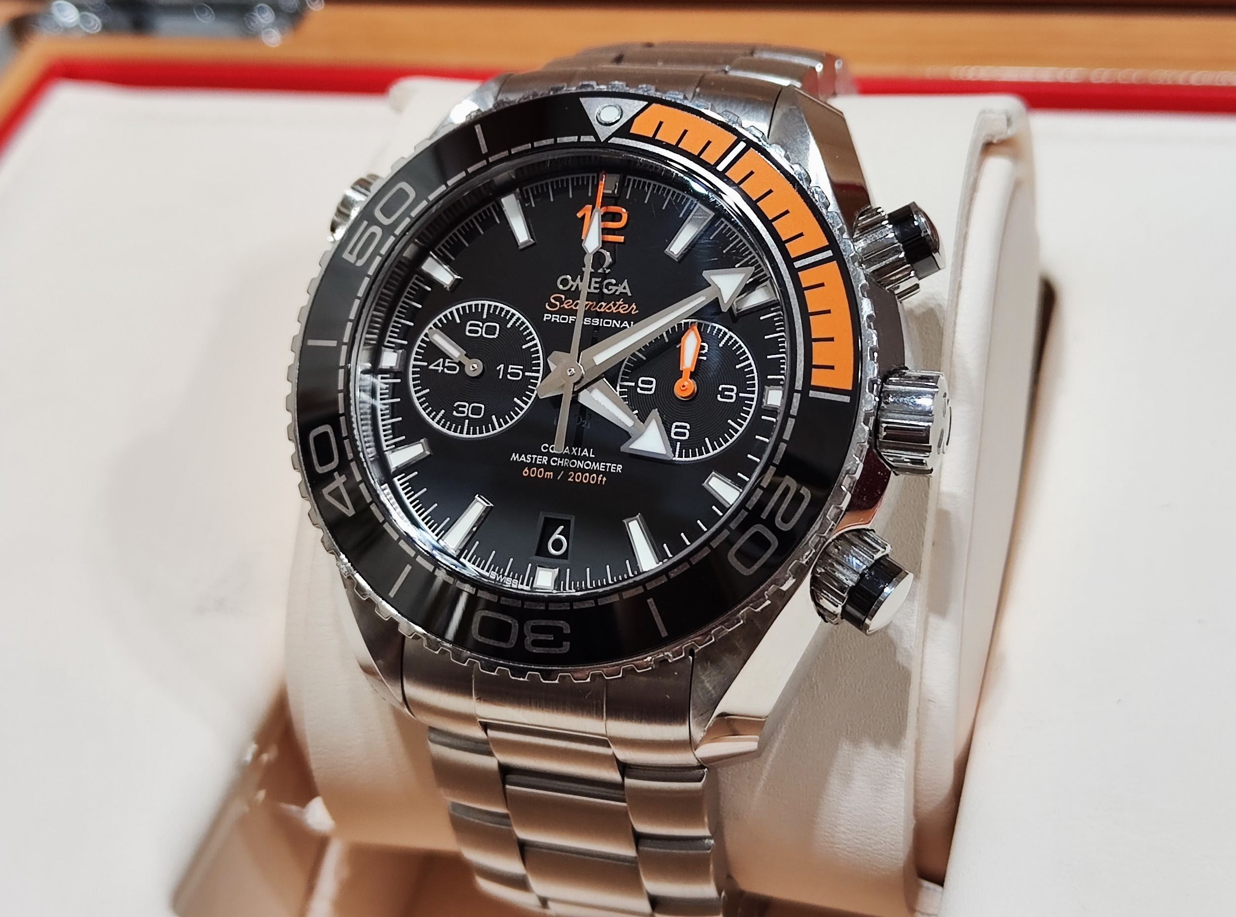 OMEGA 歐米茄 600米 大海馬 大錶徑45.5mm 自動上鍊 計時功能 橘海馬~原廠盒單 2