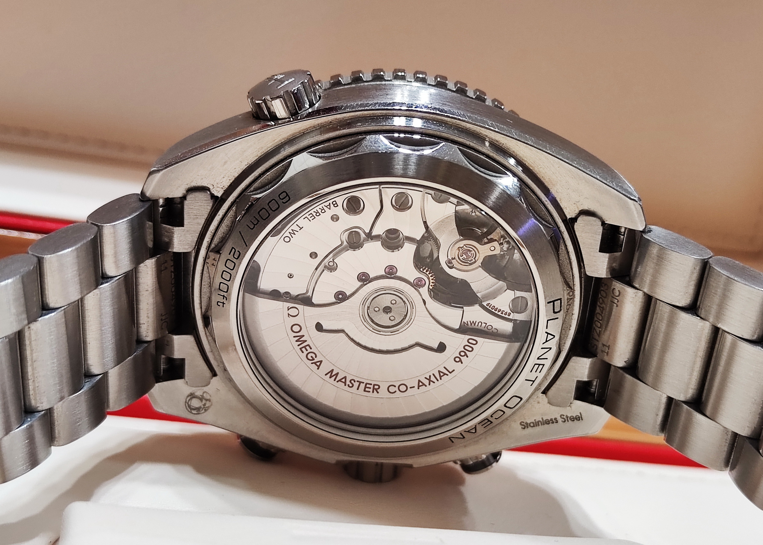 OMEGA 歐米茄 600米 大海馬 大錶徑45.5mm 自動上鍊 計時功能 橘海馬~原廠盒單 5