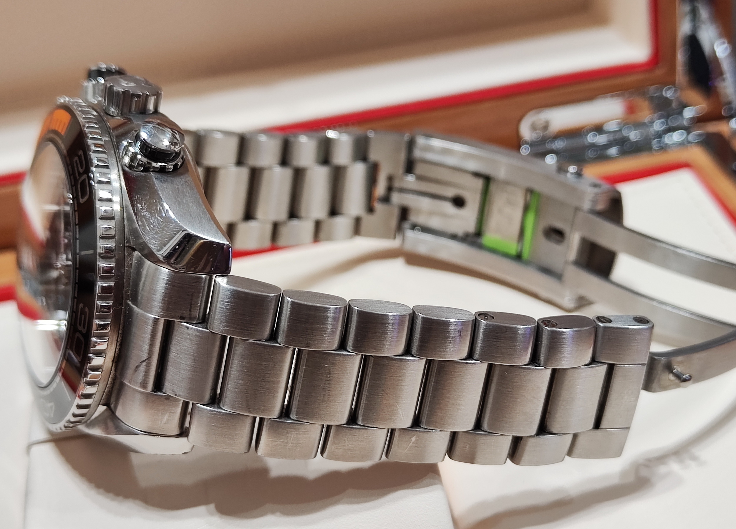 OMEGA 歐米茄 600米 大海馬 大錶徑45.5mm 自動上鍊 計時功能 橘海馬~原廠盒單 7