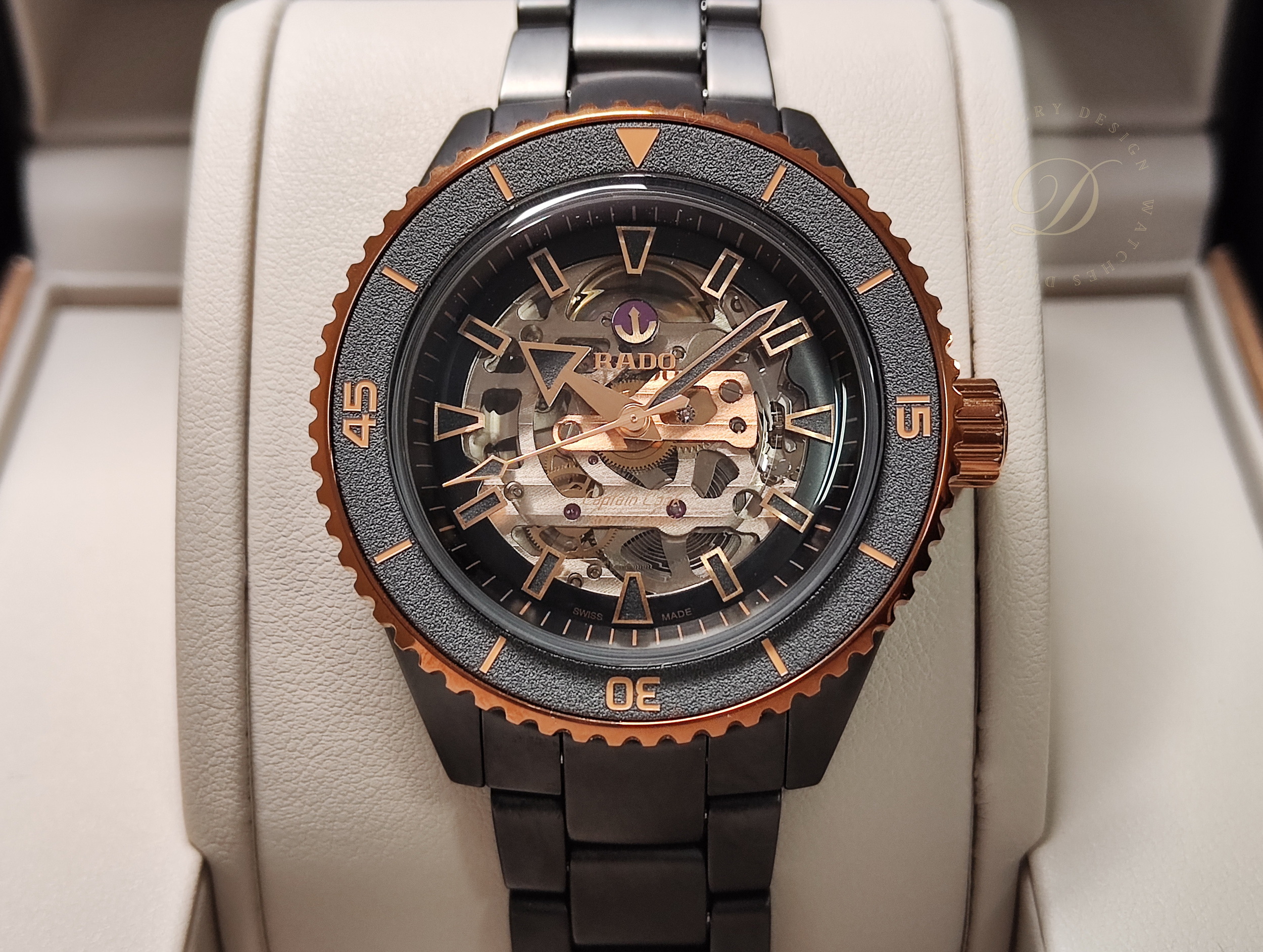 雷達 RADO 庫克船長 鏤空面盤 大錶徑43mm 高科技啞光陶瓷 自動上鍊 抗磁 80小時動能~原廠盒單 2025AD