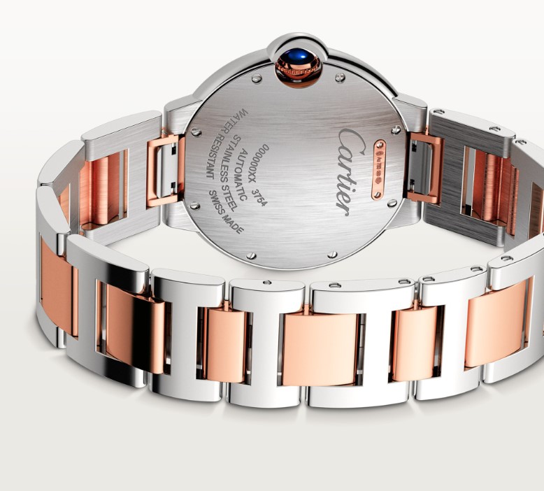 卡地亞 CARTIER 全新 半玫瑰金 藍氣球 錶徑36mm 自動上鍊 羅馬數字~原廠盒單 2025 6