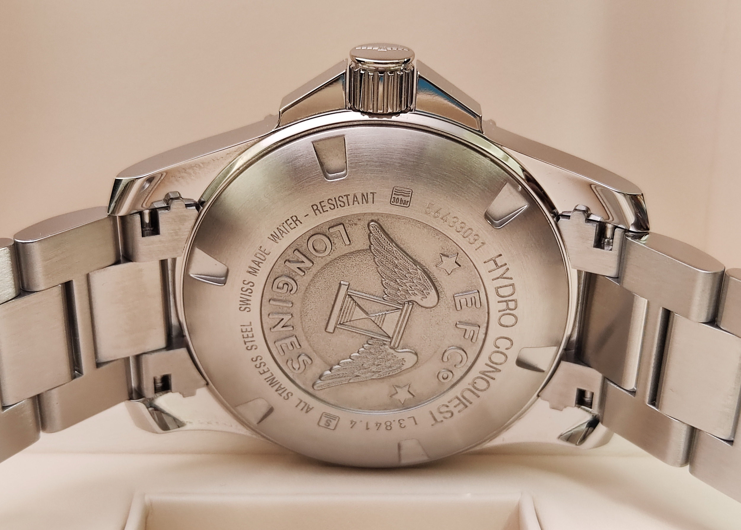 浪琴 深海征服者 大錶徑44mm 藍色鋁圈 藍色面盤 自動上鍊 浪鬼 水鬼~原廠盒單 2025AD 5