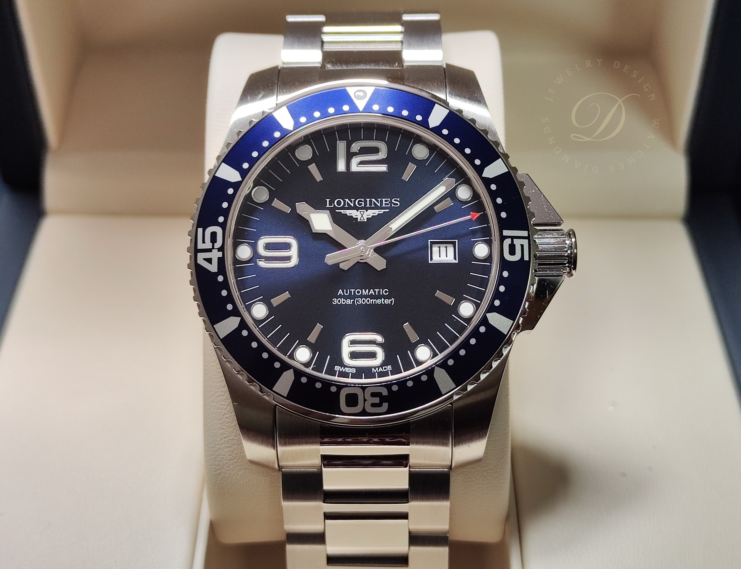 浪琴 深海征服者 大錶徑44mm 藍色鋁圈 藍色面盤 自動上鍊 浪鬼 水鬼~原廠盒單 2025AD