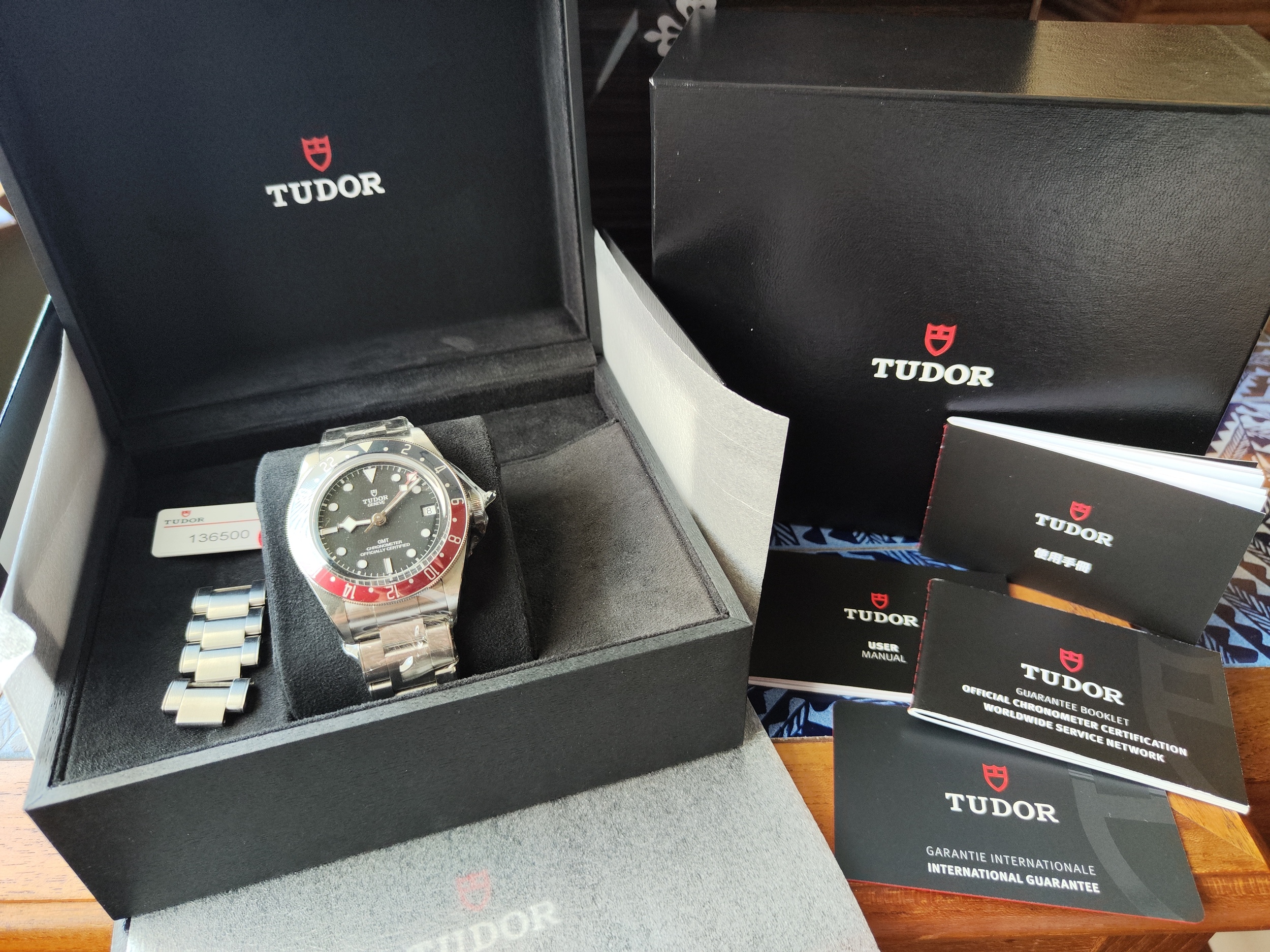 帝舵 TUDOR 百事圈 79830 大錶徑41mm 自動上鍊 紅藍圈 兩地時間 GMT~原廠盒單 2023 9