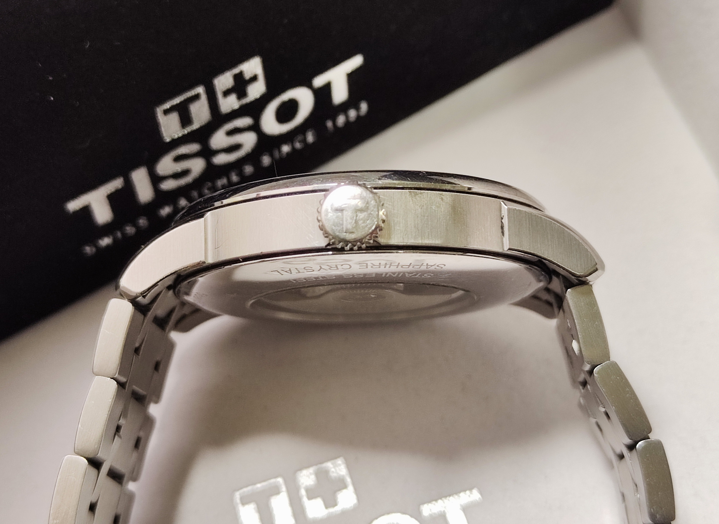 TISSOT 天梭 TOURELLES 杜魯爾系列 藍色面盤 大錶徑42mm 自動上鍊  原廠鋼帶~原廠盒單 2020AD 4