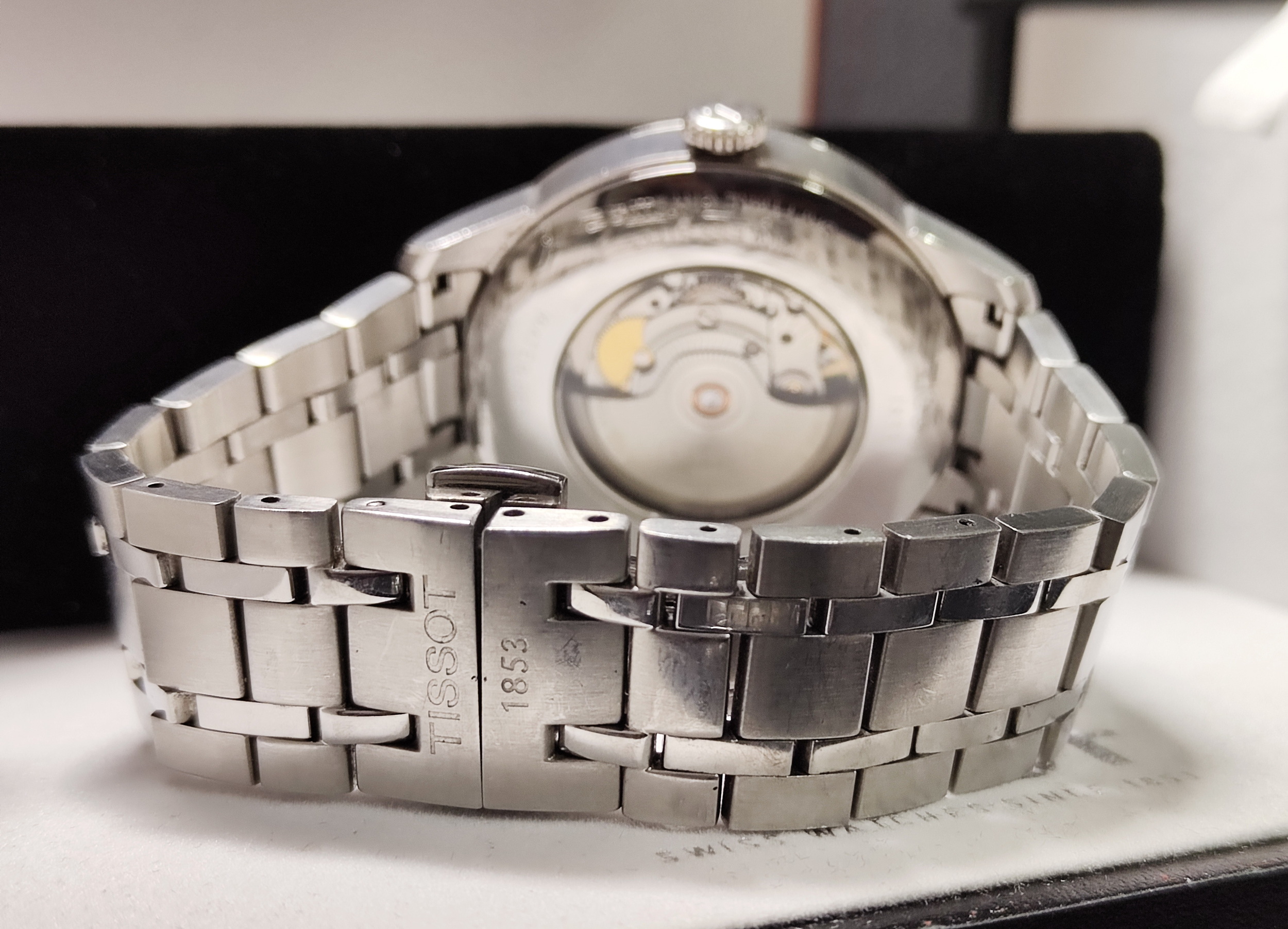 TISSOT 天梭 TOURELLES 杜魯爾系列 藍色面盤 大錶徑42mm 自動上鍊  原廠鋼帶~原廠盒單 2020AD 7