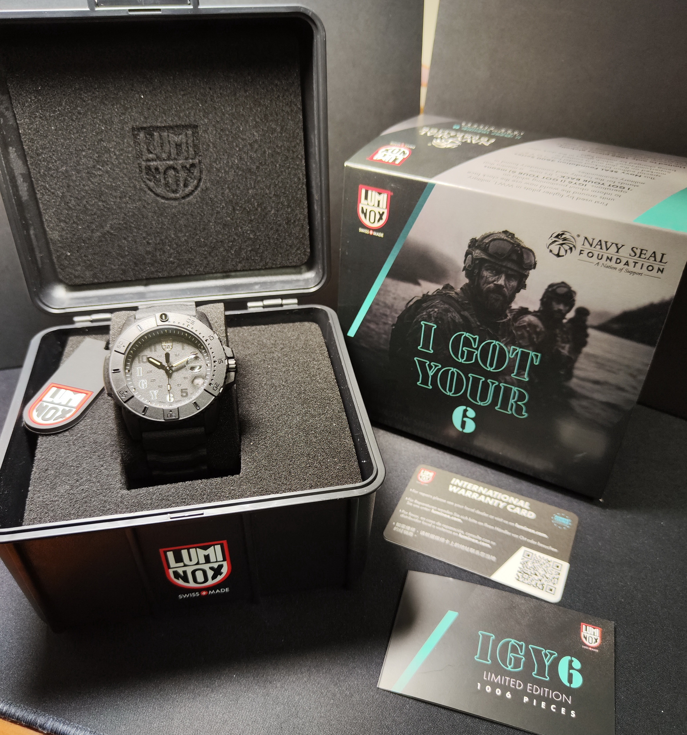 雷明時 Luminox 全新 海豹部隊基金會 限量紀念錶  大錶徑46mm 石英機芯 I GOT YOUR 6~原廠盒單 2025 11