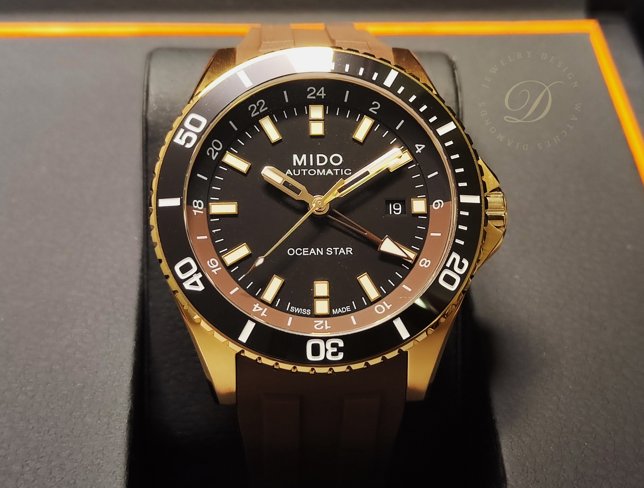 美度 MIDO 全新 海洋之星 金色PVD 大錶徑44mm 自動上鍊 GMT 兩地時間~原廠盒單 2025AD