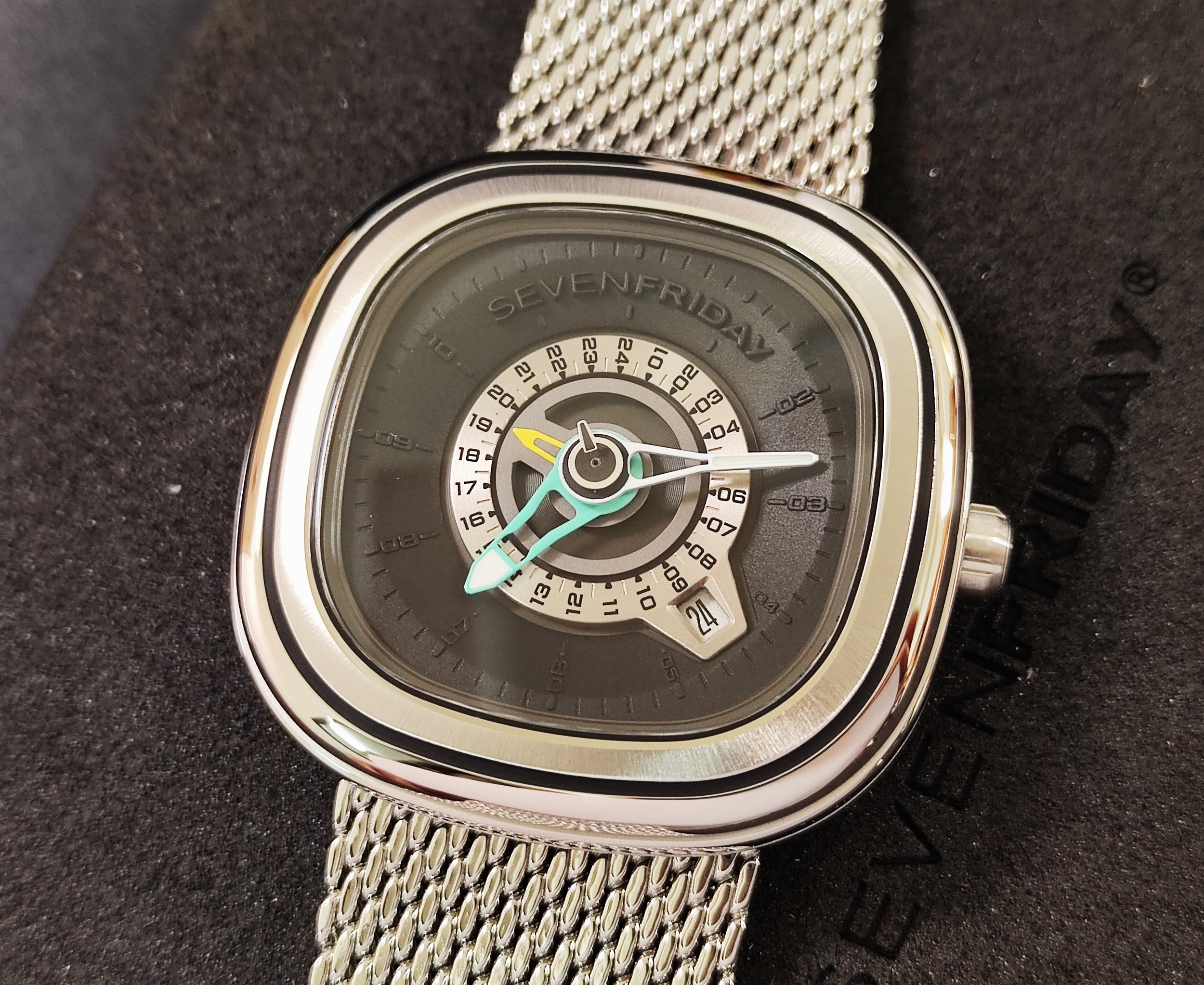 SEVENFRIDAY 全新 PG1/01M 自動上鍊 GMT 雙時區 原廠米蘭帶~原廠盒單 2025AD 3