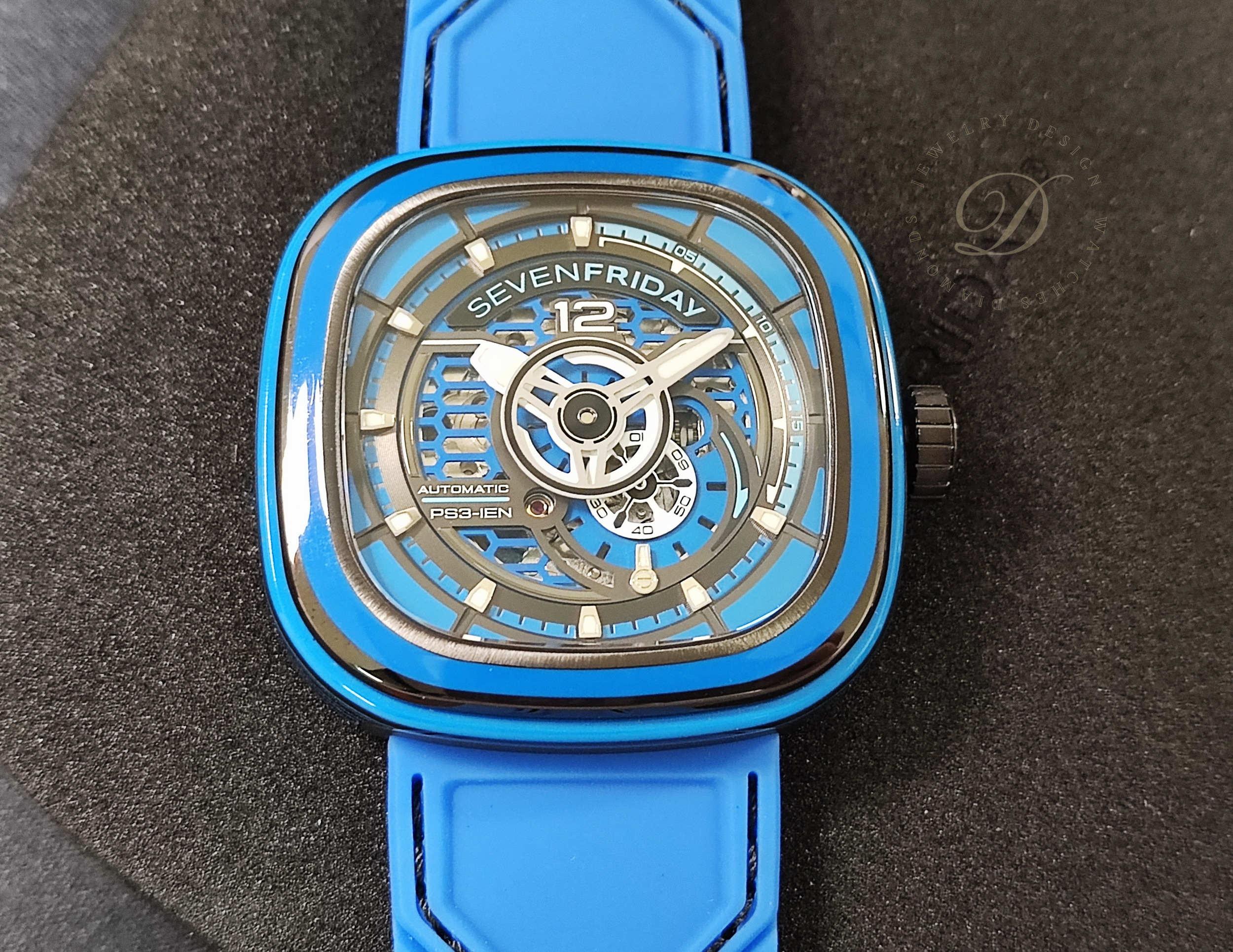 SEVENFRIDAY 全新 PS3/04 藍色碳纖維 大錶徑47mm 自動上鍊 多層次工業風~原廠盒單 2025AD