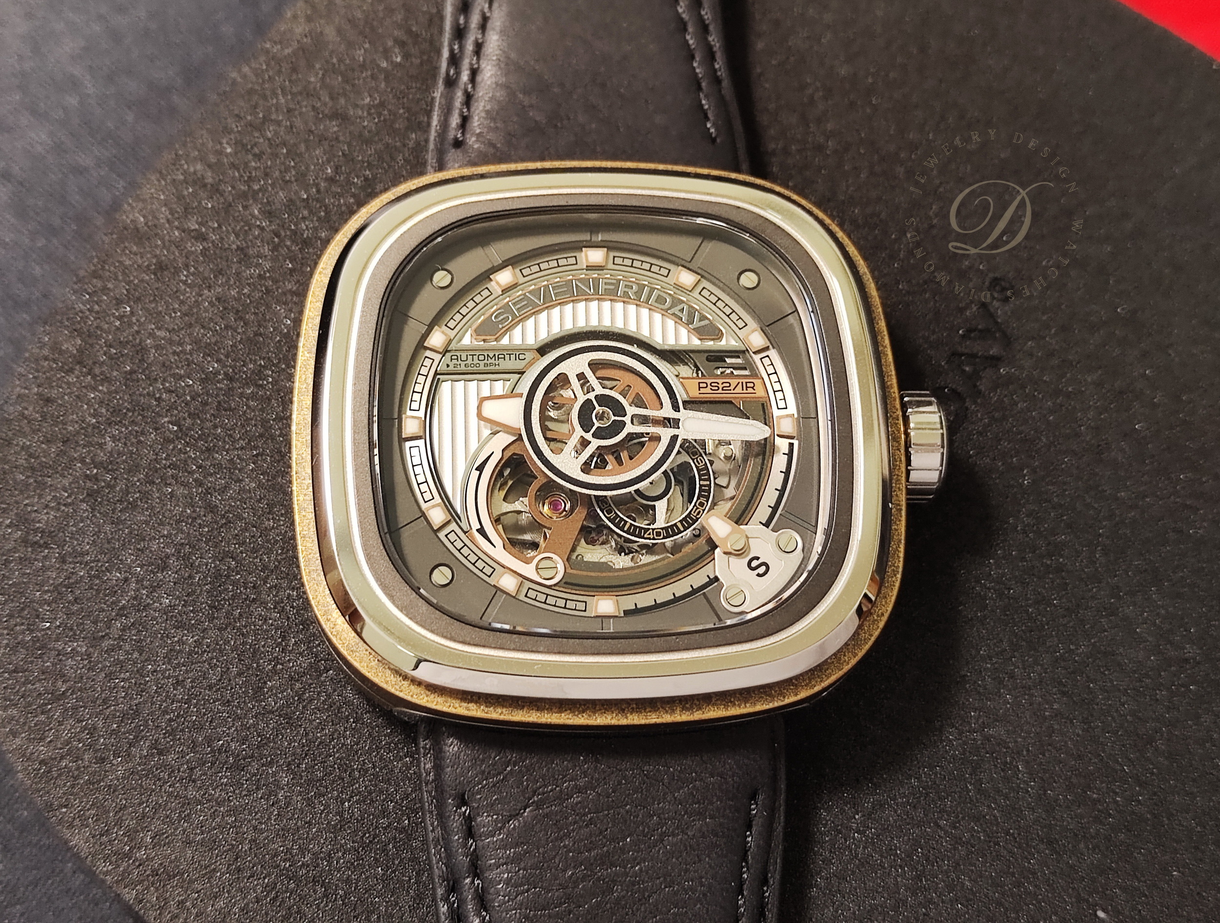 SEVENFRIDAY 全新 PS2/01 古銅色PVD 鏤空面盤 自動上鍊 工業風~原廠盒單 2025AD