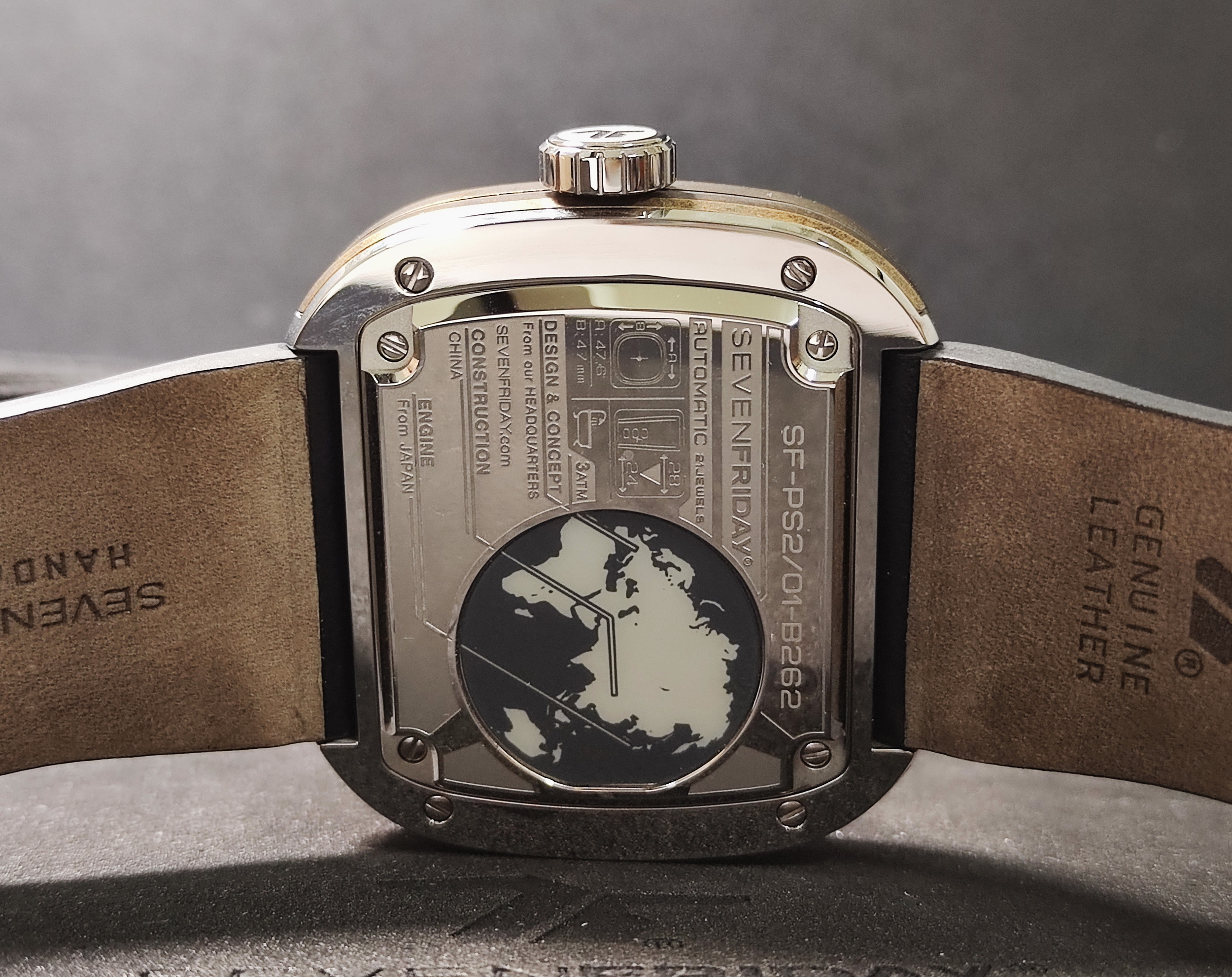 SEVENFRIDAY 全新 PS2/01 古銅色PVD 鏤空面盤 自動上鍊 工業風~原廠盒單 2025AD 5