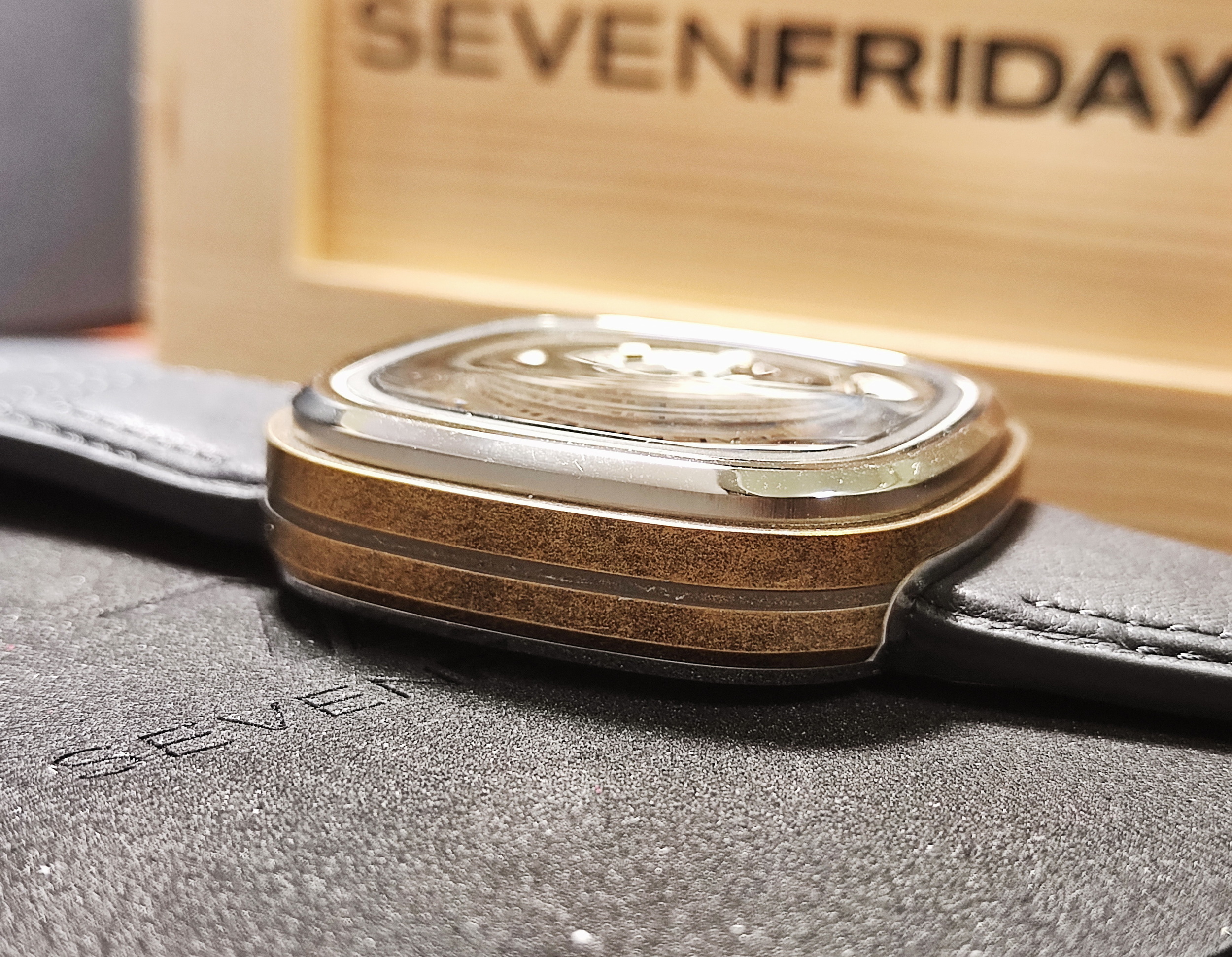 SEVENFRIDAY 全新 PS2/01 古銅色PVD 鏤空面盤 自動上鍊 工業風~原廠盒單 2025AD 6
