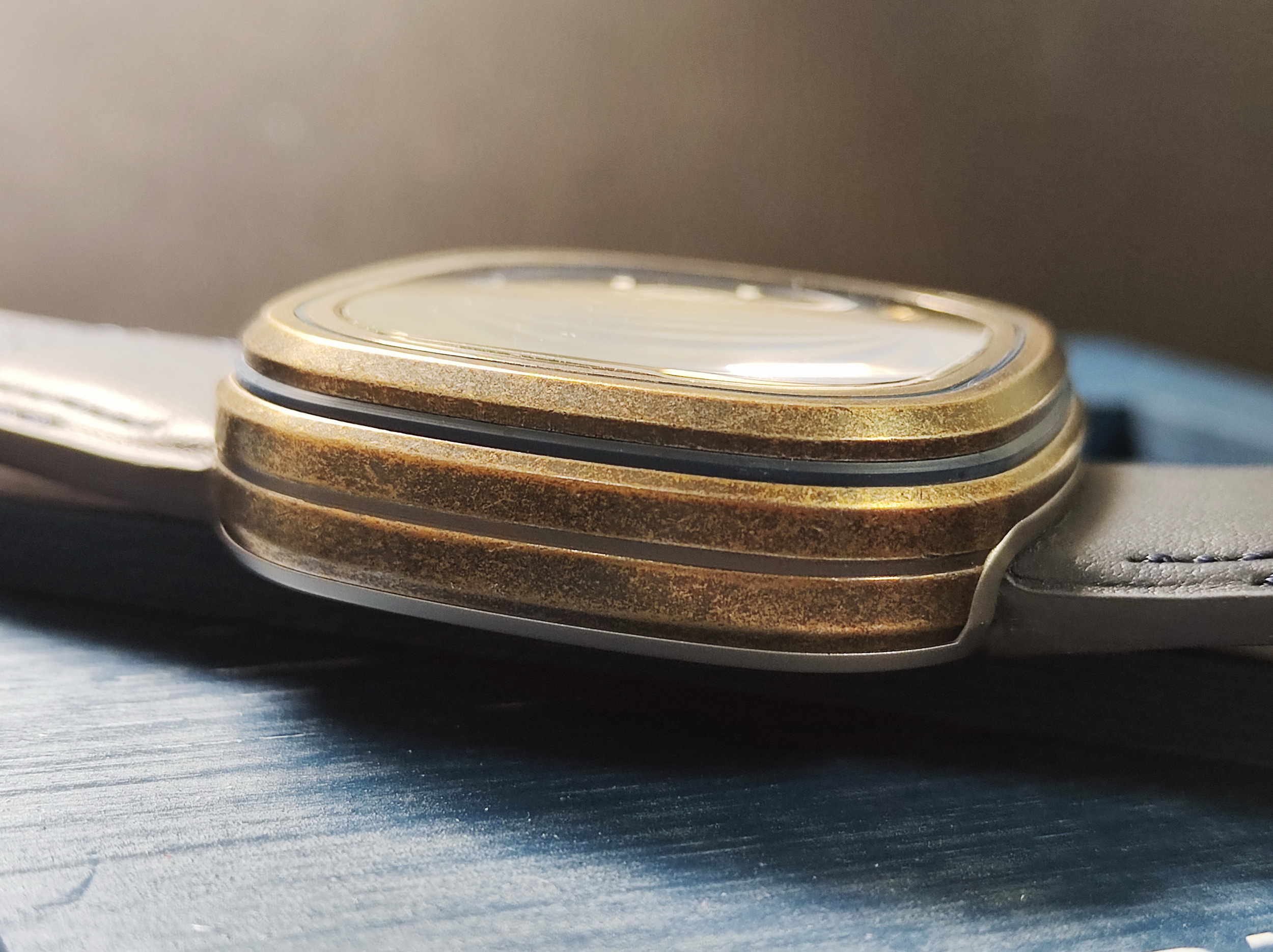 SEVENFRIDAY 全新 PS1/04 黃銅錶殼 全球限量款 海軍藍 鏤空面盤 自動上鍊 復古風格~原廠盒單 2025AD 5