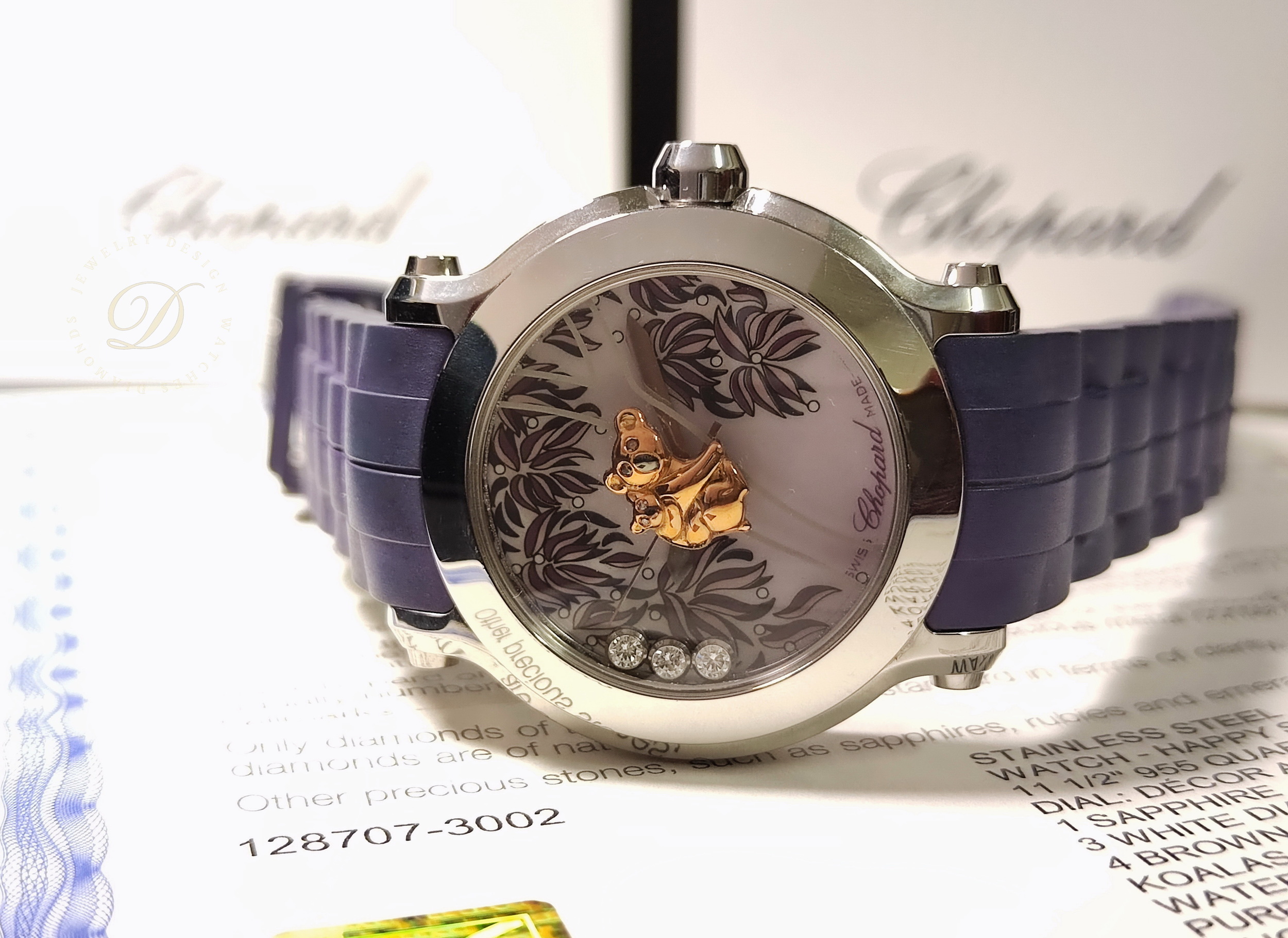 蕭邦 CHOPARD 快樂鑽 150周年限定 動物世界 無尾熊面盤 錶徑36mm 石英機芯 全球限量~原廠盒單 國內AD 2