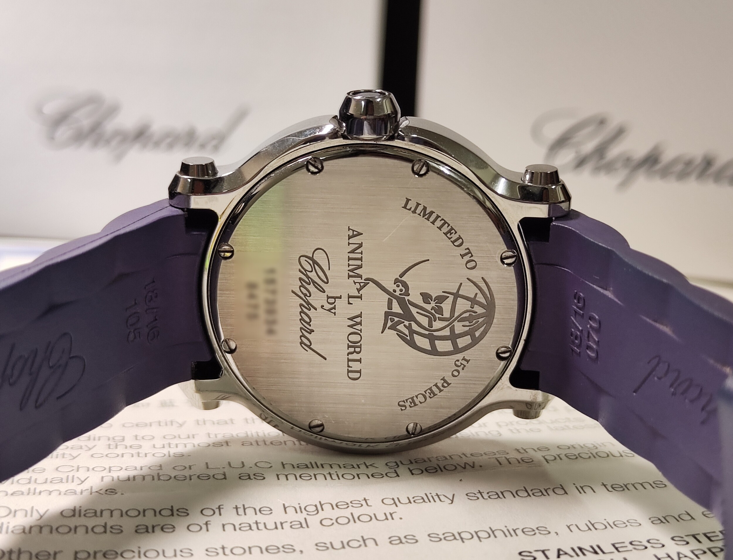 蕭邦 CHOPARD 快樂鑽 150周年限定 動物世界 無尾熊面盤 錶徑36mm 石英機芯 全球限量~原廠盒單 國內AD 4