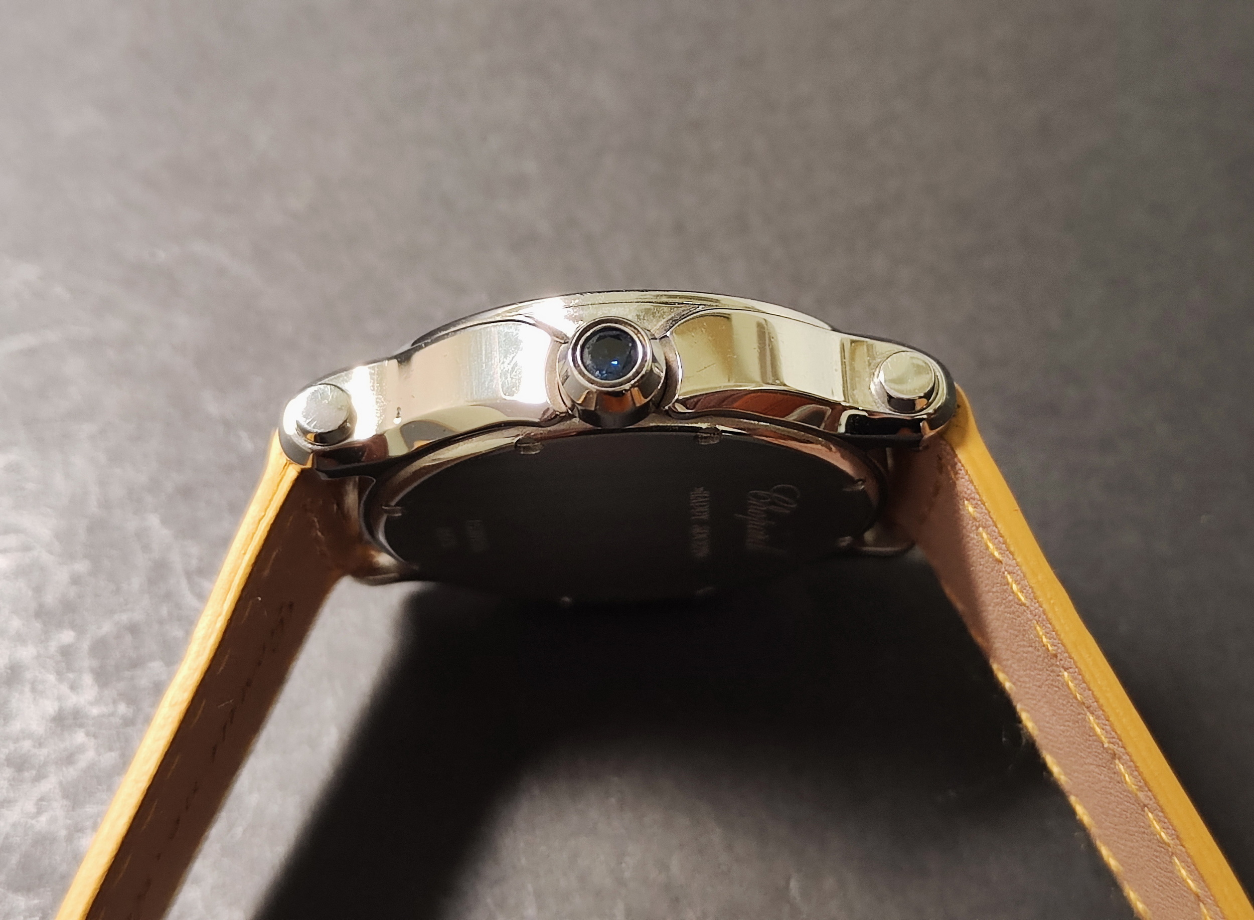 蕭邦 CHOPARD 快樂鑽 白色珍珠母貝面盤 錶徑36mm 石英機芯 原鑲7顆跑鑽~原廠盒單 國內AD 4