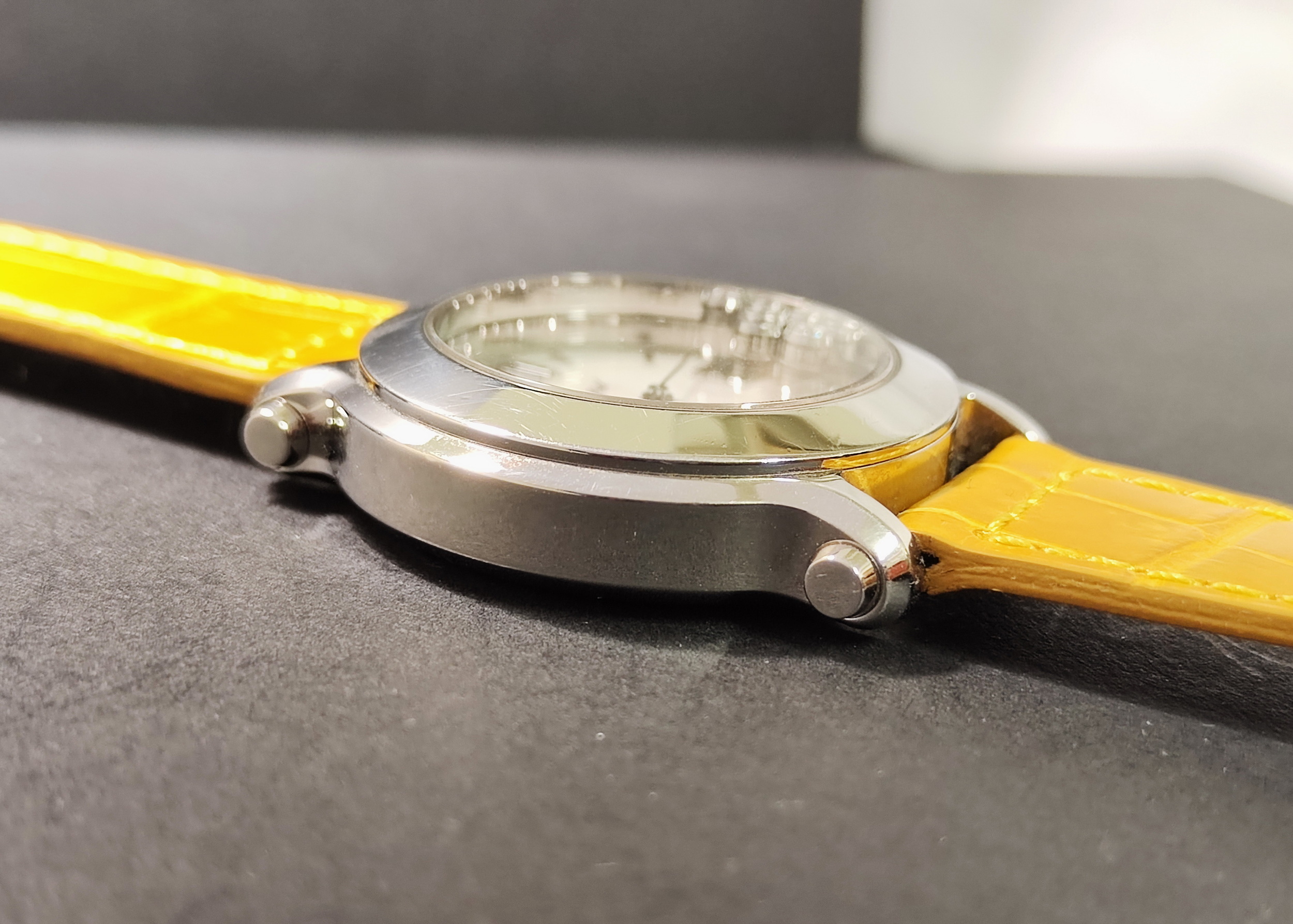 蕭邦 CHOPARD 快樂鑽 白色珍珠母貝面盤 錶徑36mm 石英機芯 原鑲7顆跑鑽~原廠盒單 國內AD 6