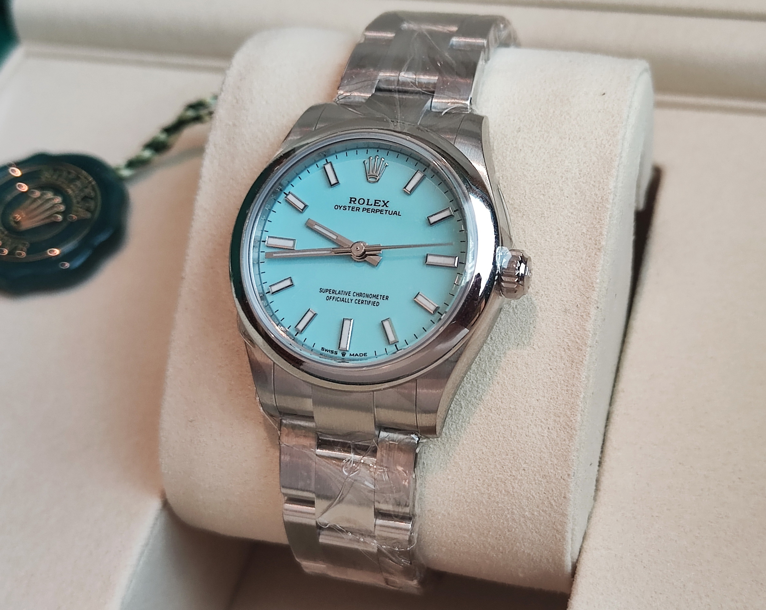 勞力士 全新 277200 蒂芬妮藍面 錶徑31mm 自動上鍊 OP~原廠盒單 2025 2