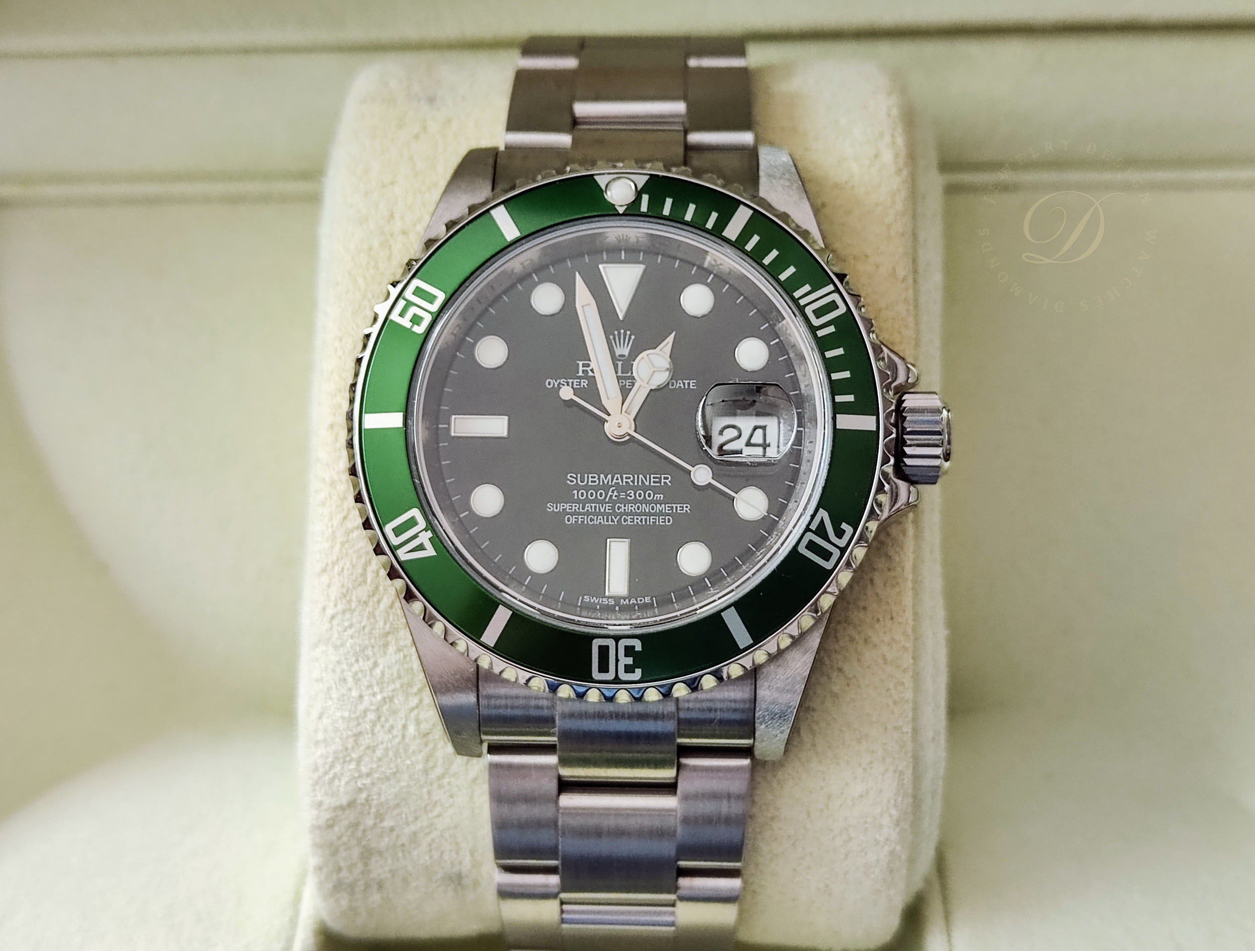 勞力士 全新 16610LV 綠水鬼 50週年紀念 錶徑40mm 自動上鍊 一代綠~原廠盒單 難得釋品 16610