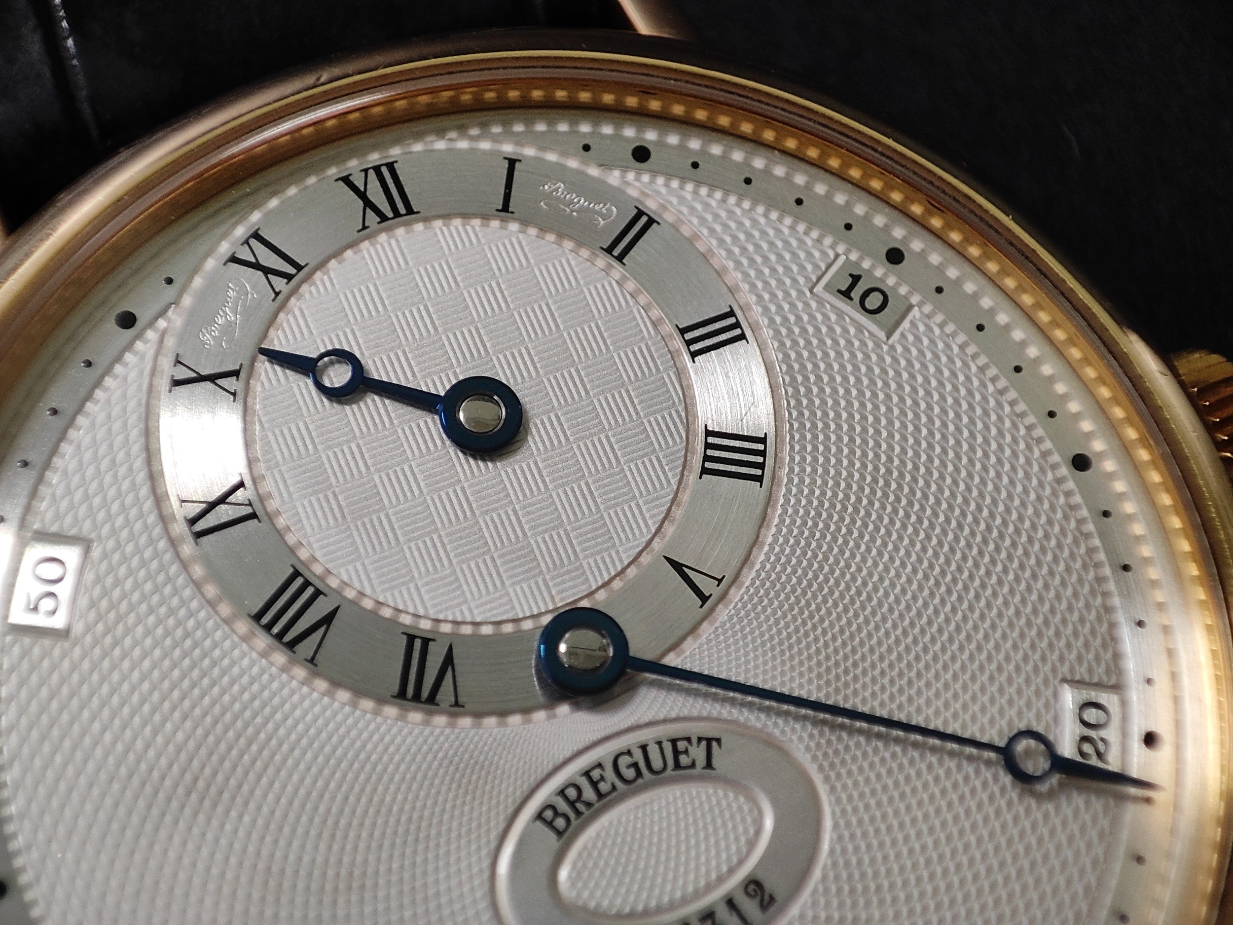 BREGUET 寶璣 5187BR 玫瑰金 雙針一線 自動上鍊 錶徑35.5mm 機刻雕花面盤~原廠盒單 3