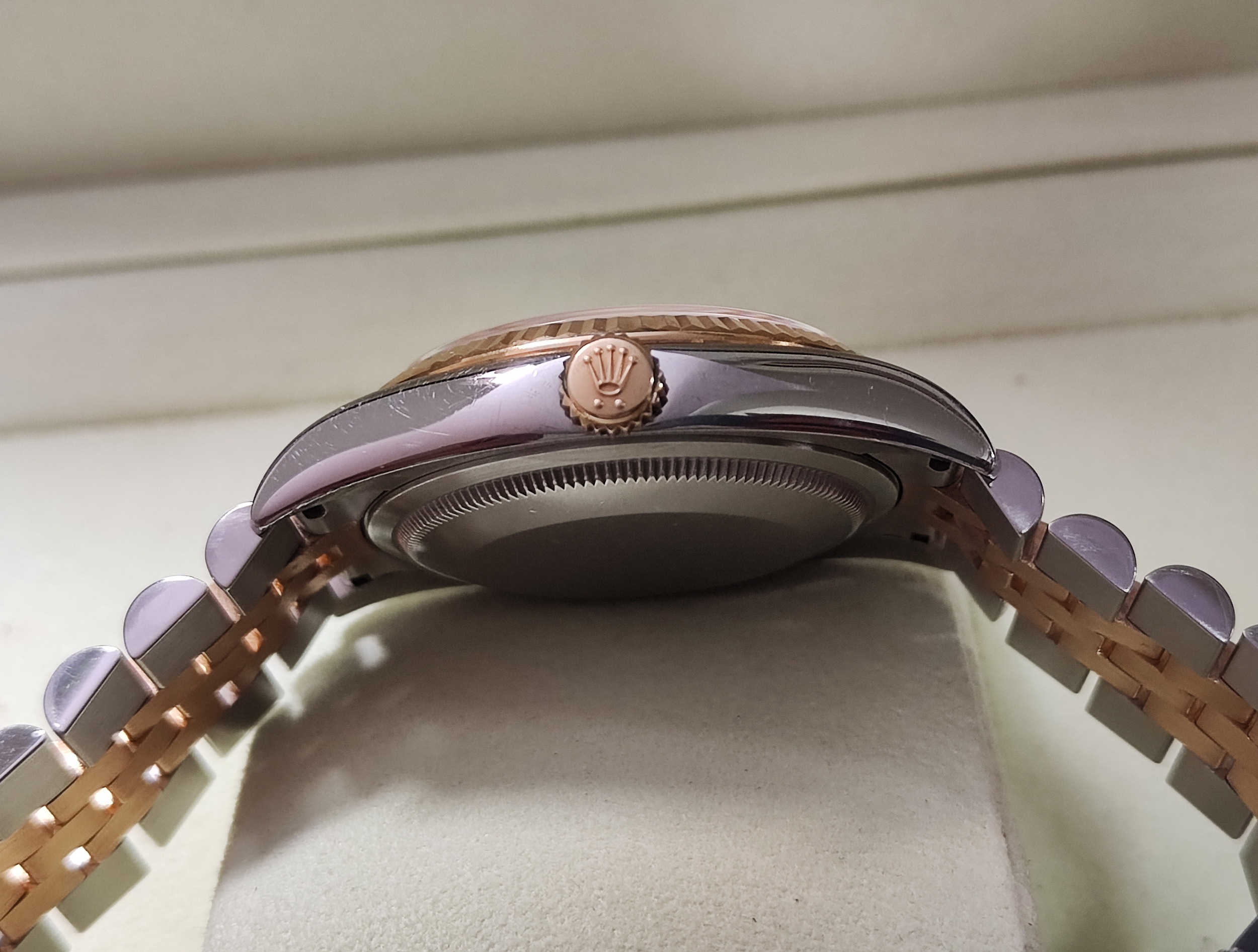 勞力士 116233 半金 datejust 鑲鑽刻度 錶徑36mm 銀白色面盤 自動上鍊 五株錶帶 ~原廠盒單 亂碼字頭 4