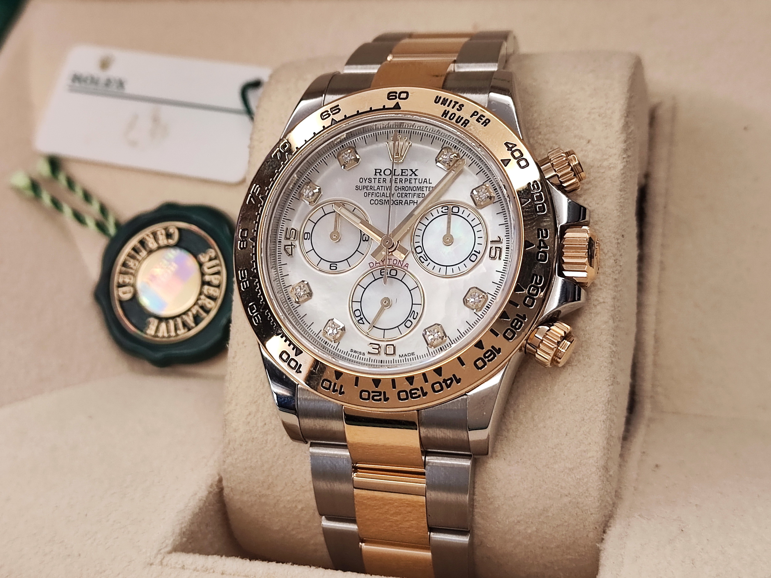 勞力士 116503NG 白貝八鑽 迪通納 錶徑40mm 計時功能 DAYTONA 自動上鍊 貝殼面盤~原廠盒單 2018