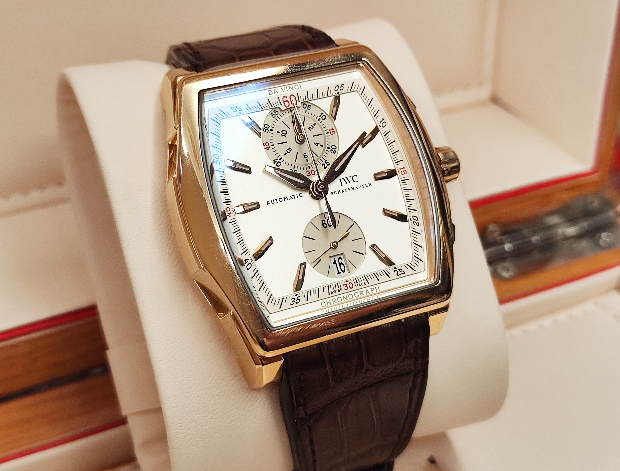 IWC 萬國 Da Vinci 達文西 玫瑰金 複雜計時功能 大錶徑43mm 自動上鍊 酒桶型錶殼 18K紅金 3