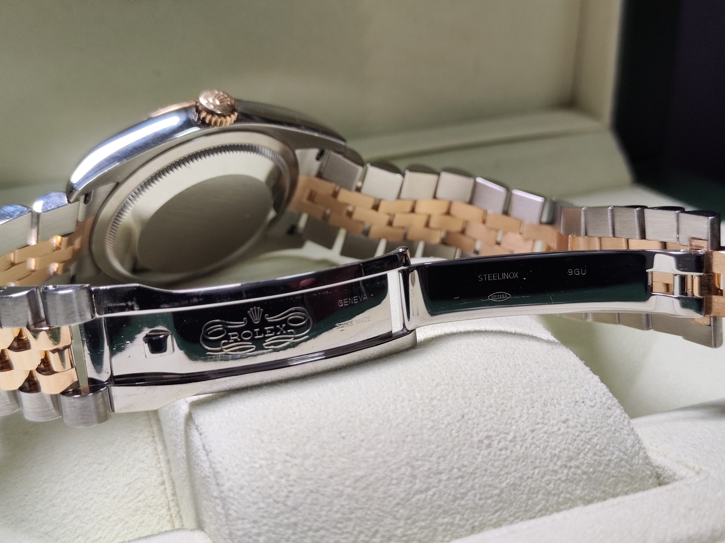 勞力士 116233 半金 datejust 鑲鑽刻度 錶徑36mm 銀白色面盤 自動上鍊 五株錶帶 ~原廠盒單 亂碼字頭 5