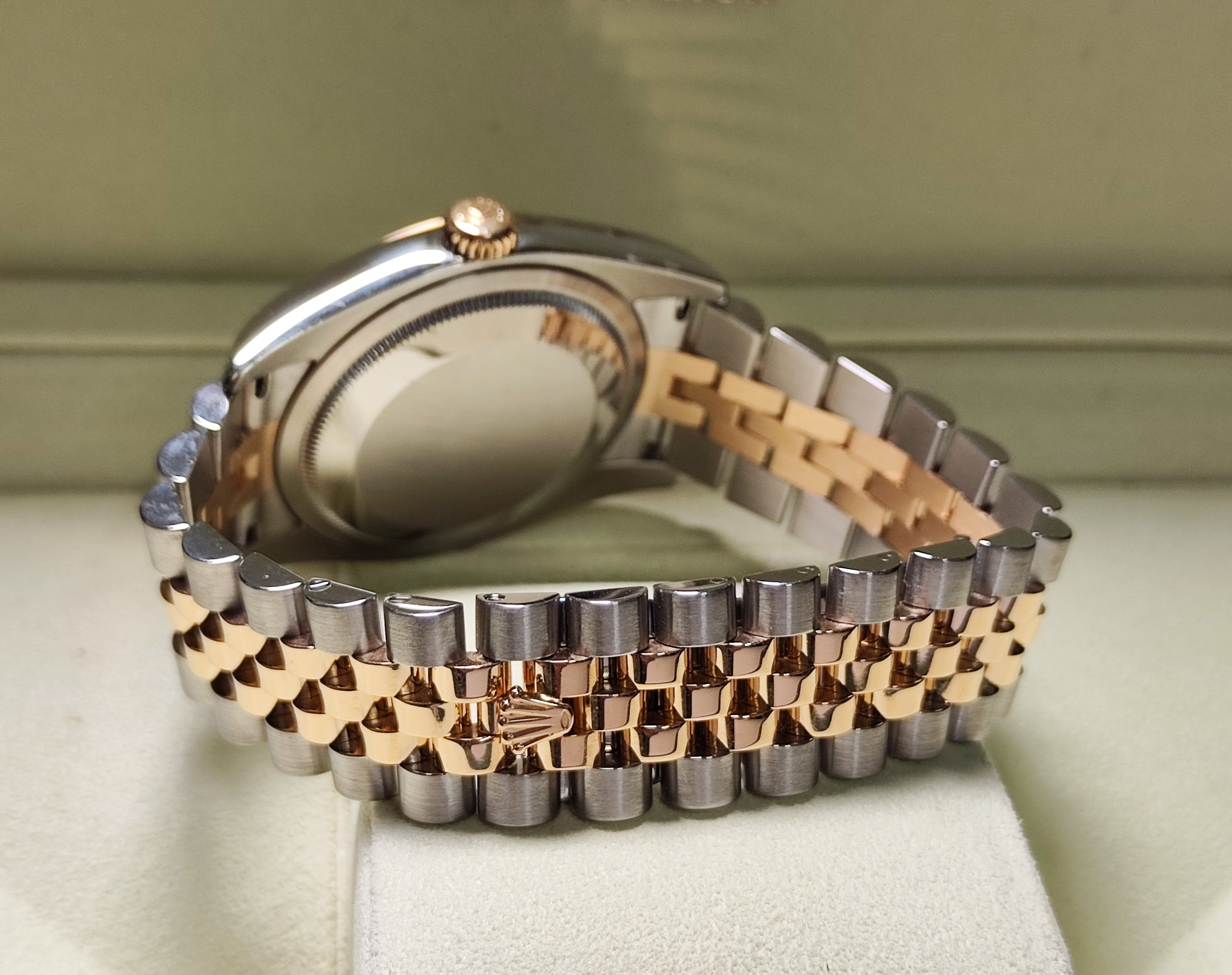 勞力士 116233 半金 datejust 鑲鑽刻度 錶徑36mm 銀白色面盤 自動上鍊 五株錶帶 ~原廠盒單 亂碼字頭 6